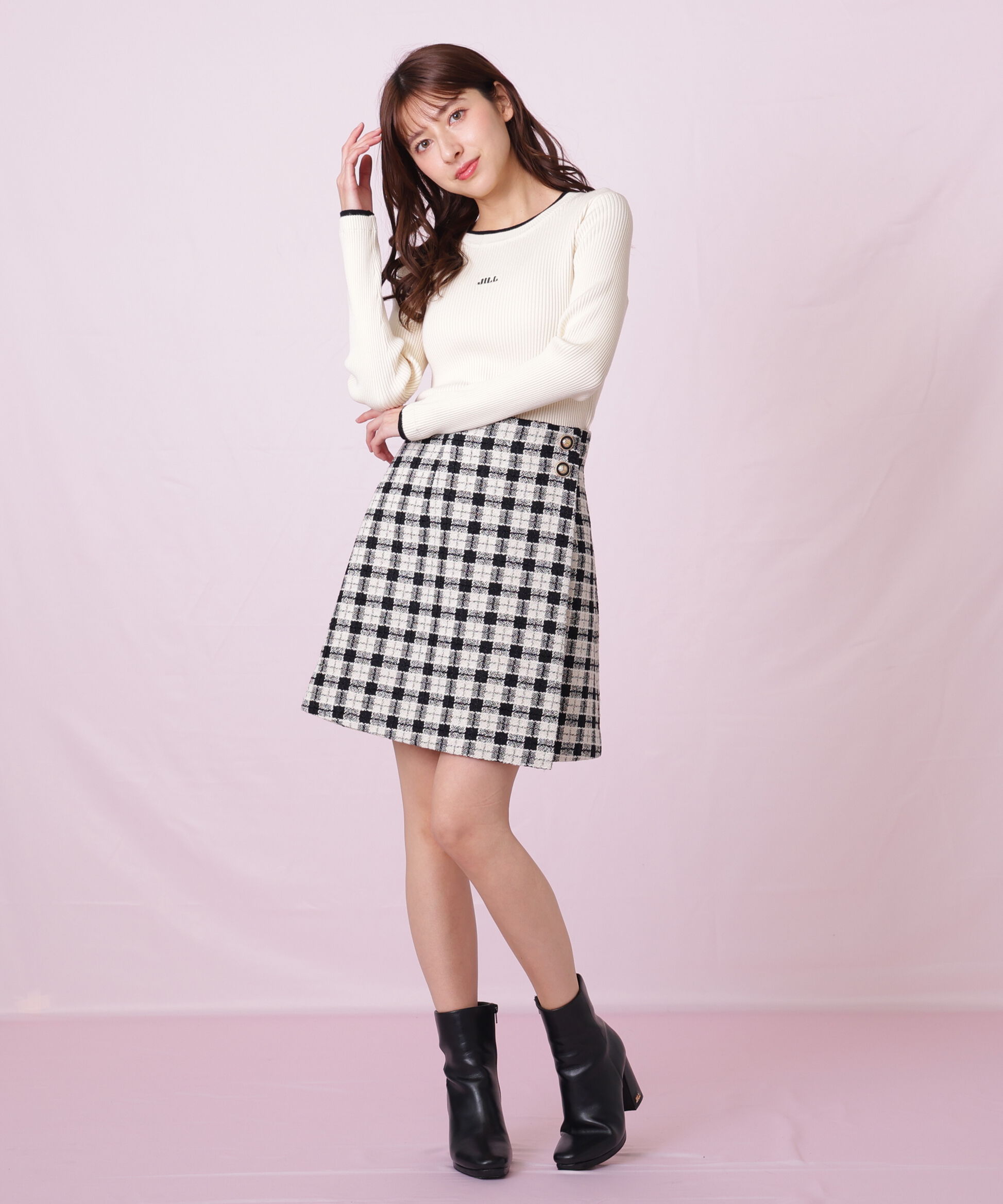  「配色リブニット」|ニット・セーター|