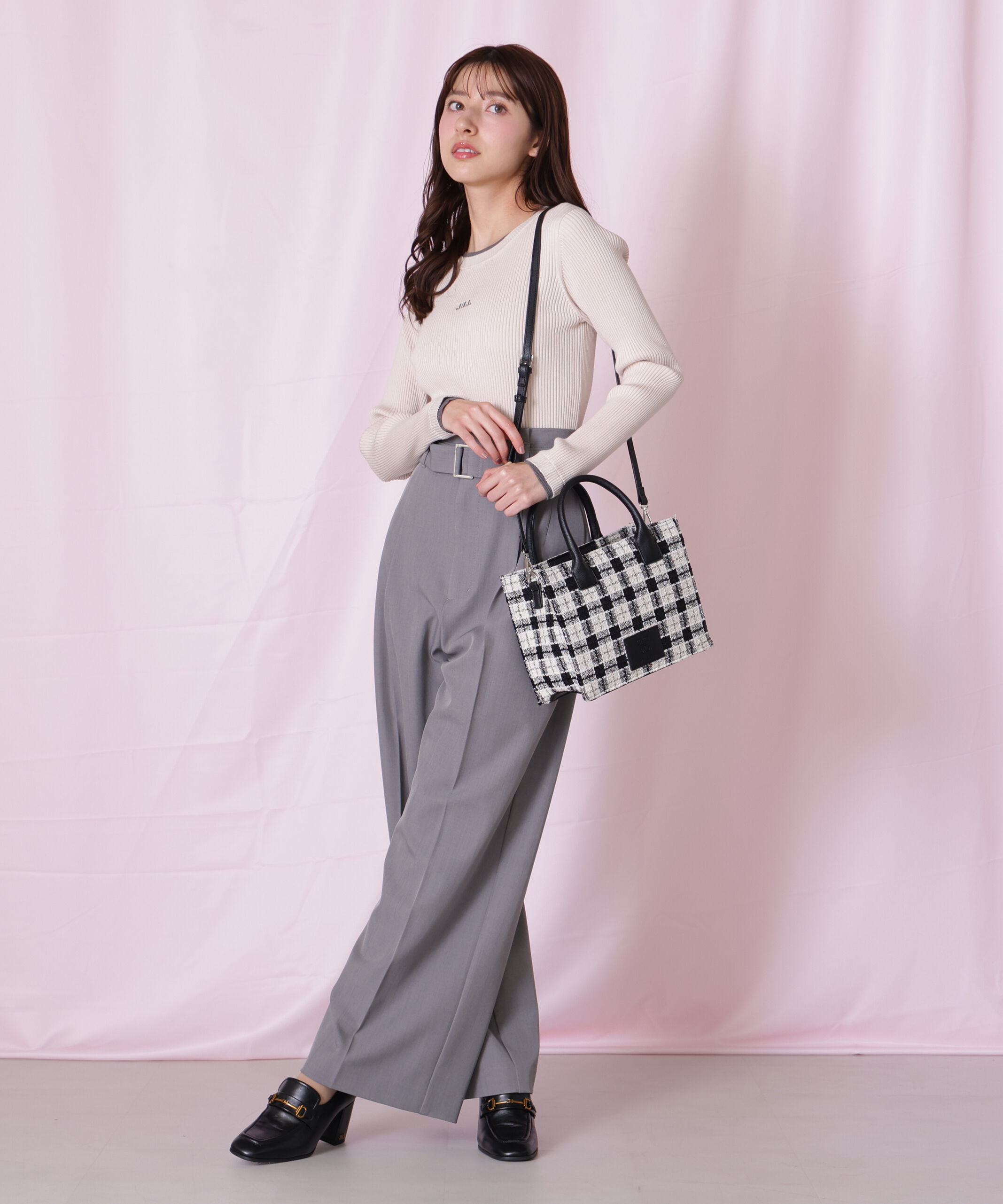  「配色リブニット」|ニット・セーター|