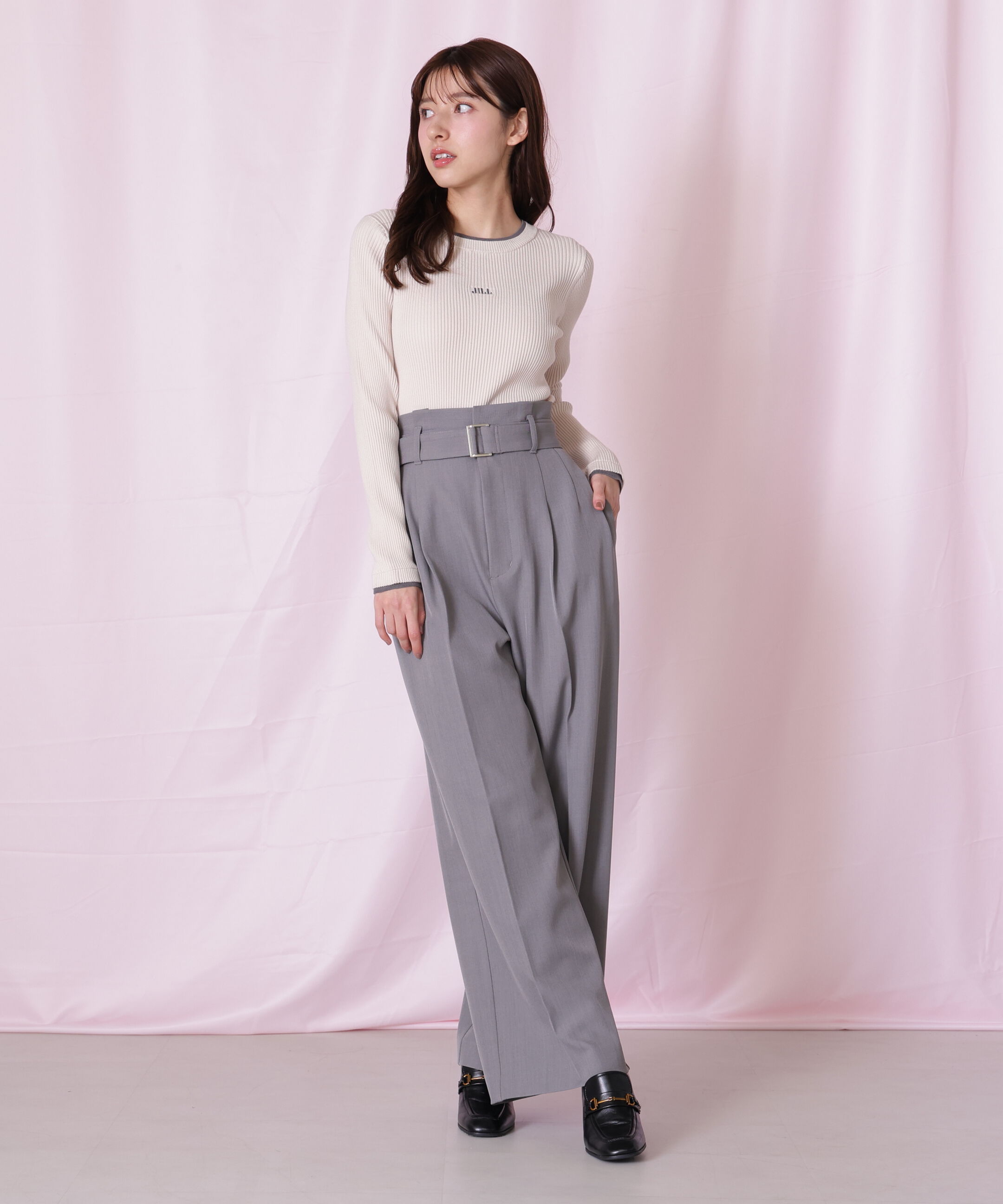  「配色リブニット」|ニット・セーター|