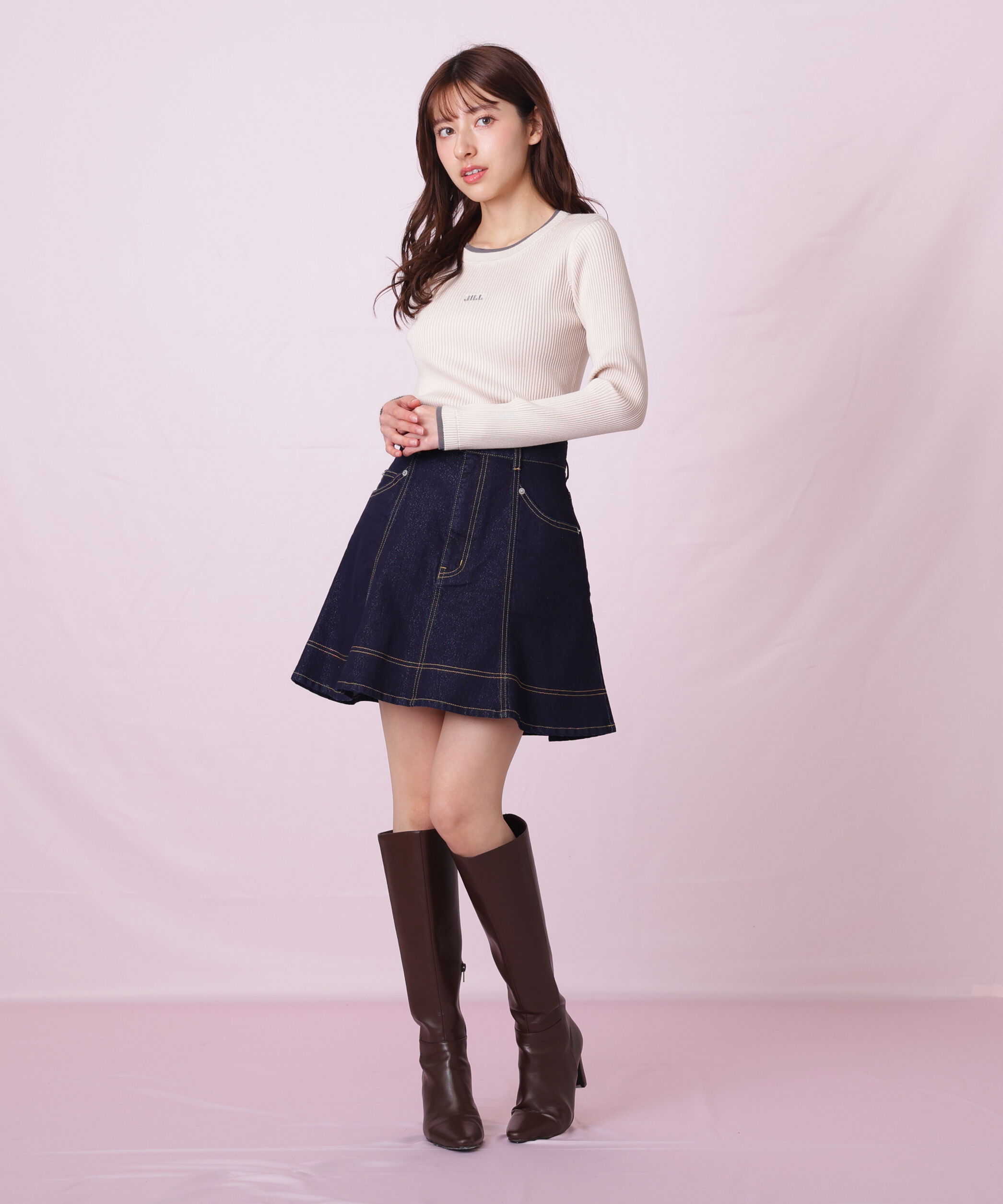  「配色リブニット」|ニット・セーター|