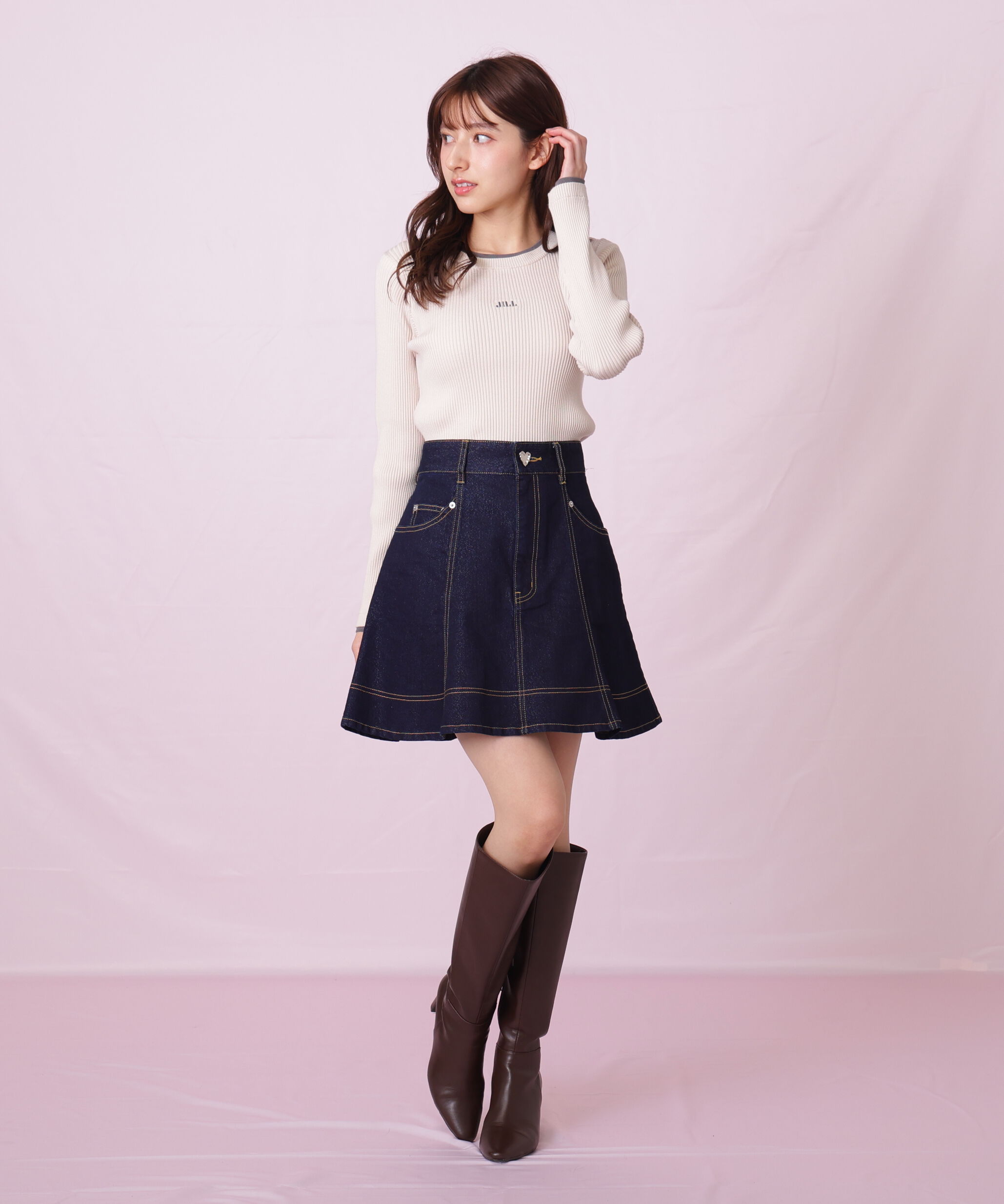  「配色リブニット」|ニット・セーター|