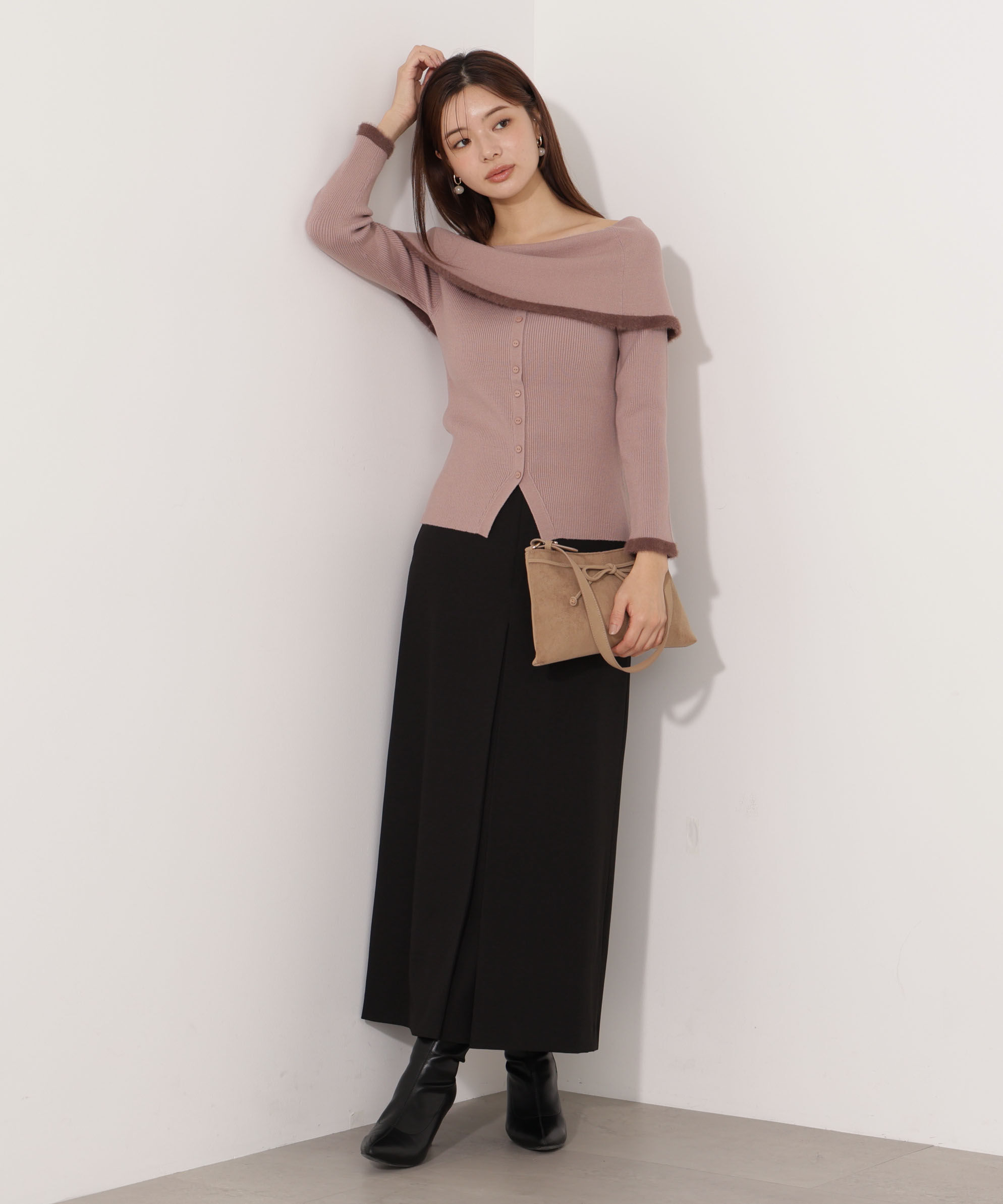 PROPORTION BODY DRESSING「＜ウォッシャブル＞フロントタックナロースカート」|スカート|