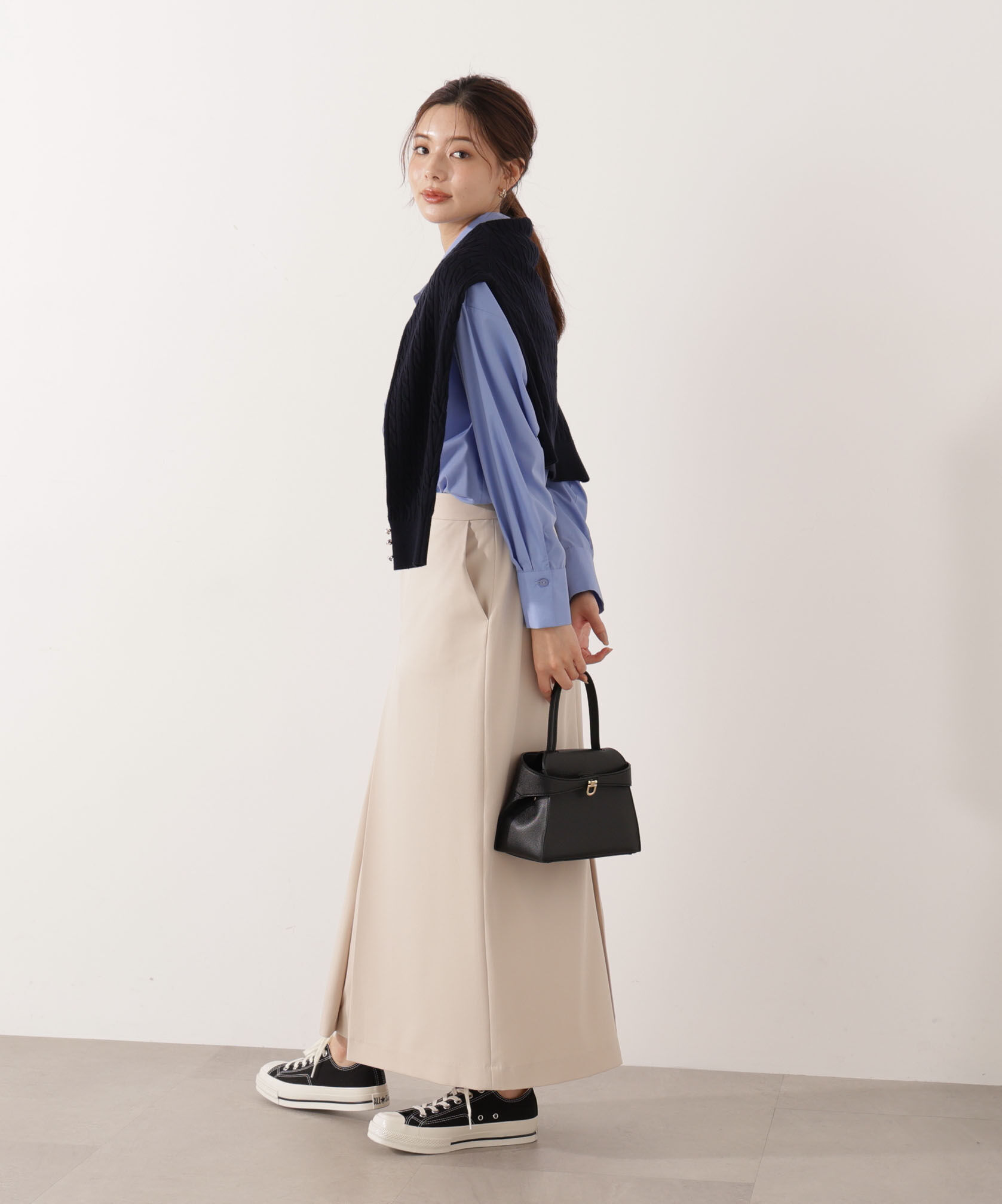 PROPORTION BODY DRESSING「＜ウォッシャブル＞フロントタックナロースカート」|スカート|