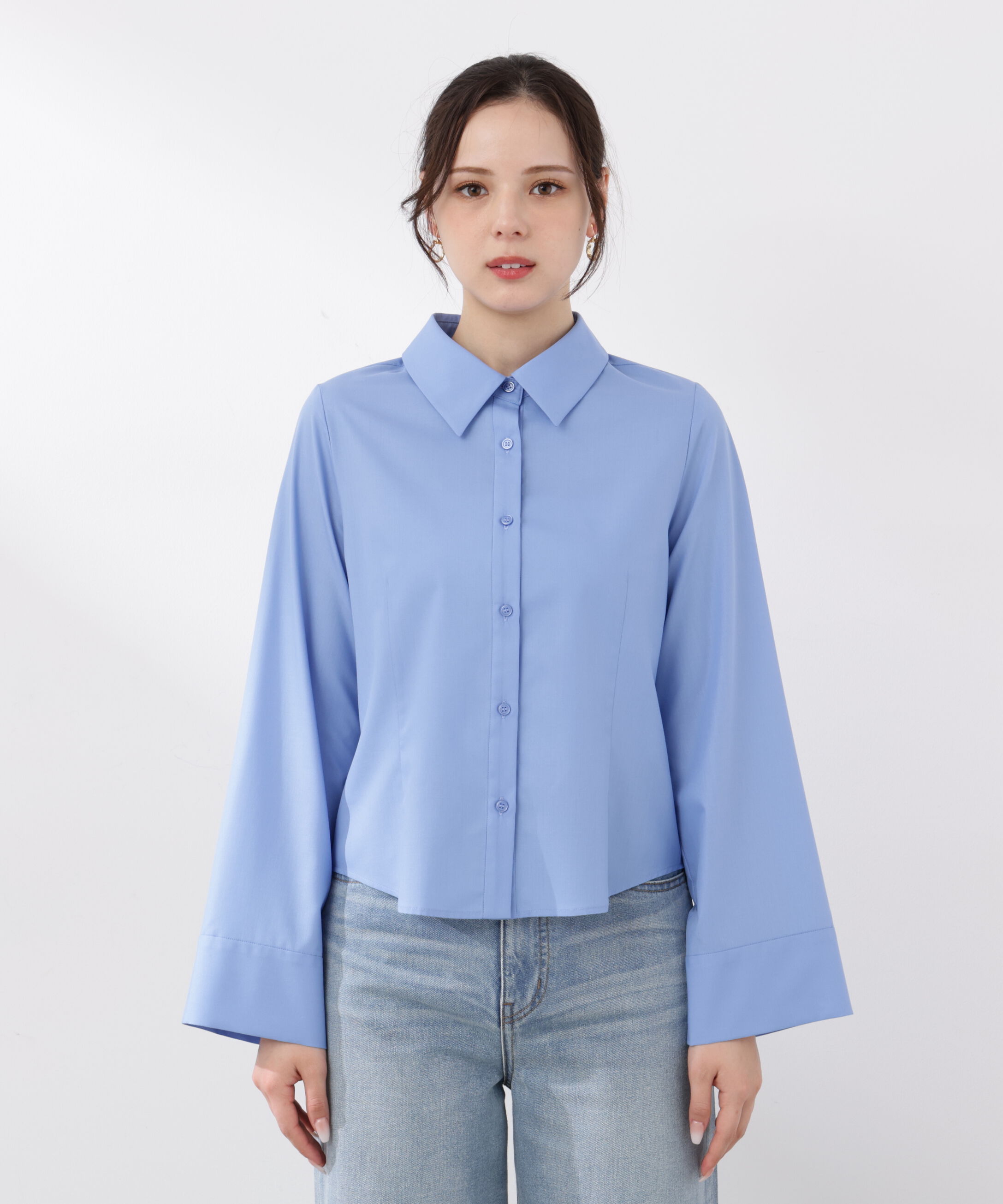 PROPORTION BODY DRESSING「〈a/mie〉フレアースリーブシャツ　26SS」|シャツ・ブラウス|