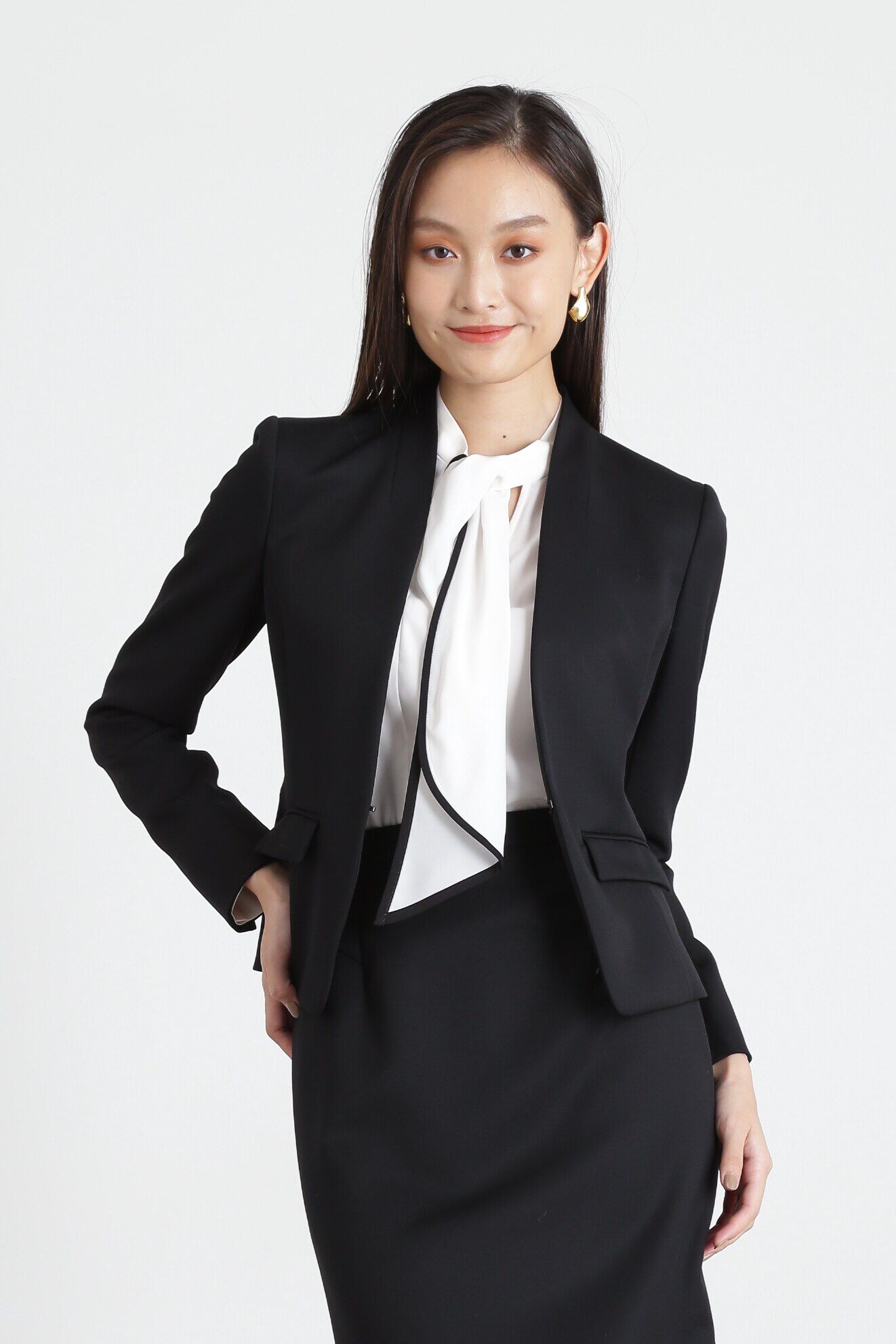  「ドライツイルノーカラージャケット」|その他|ブラック