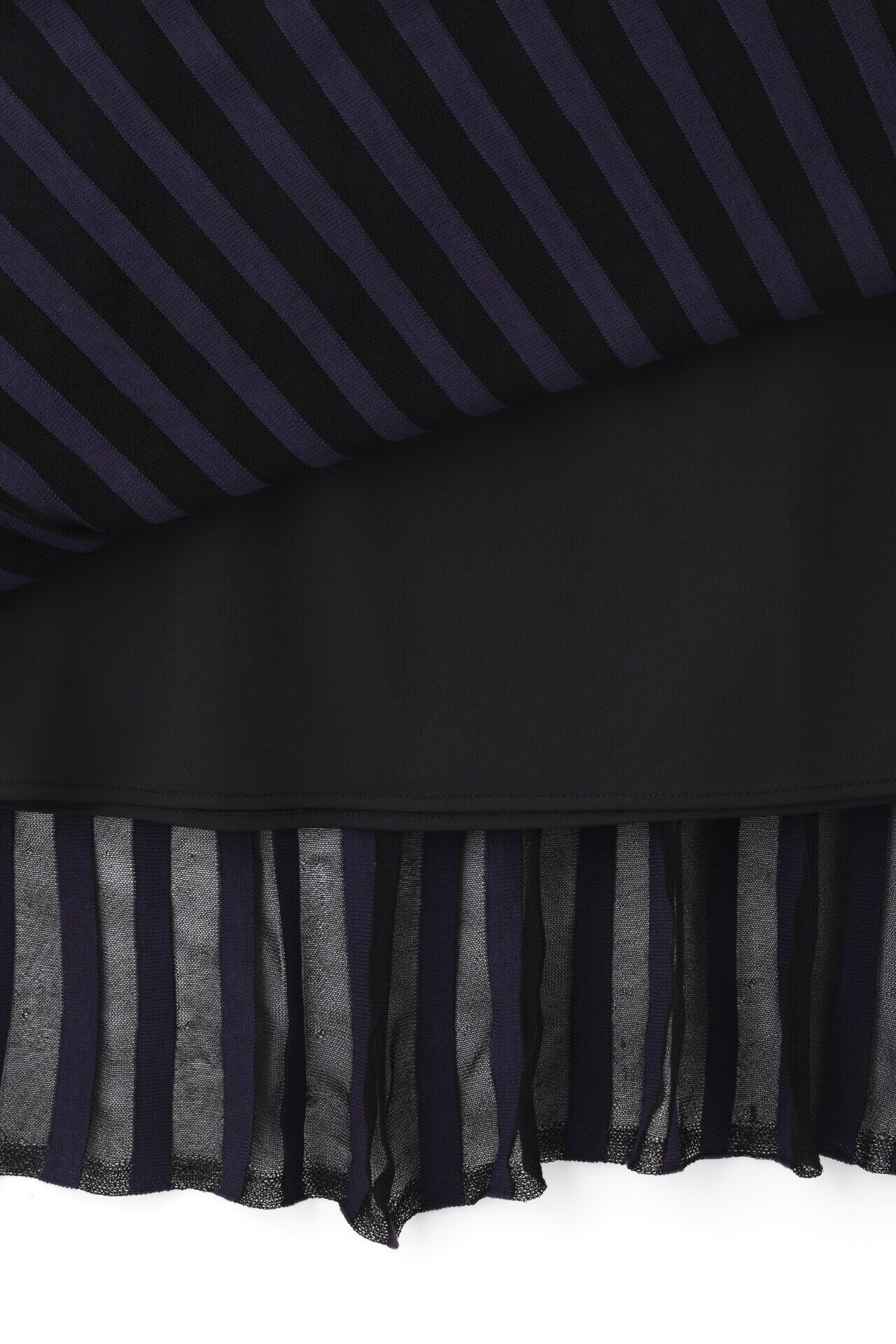  「◆シアーコンビフレアーニットワンピース」|ワンピース|