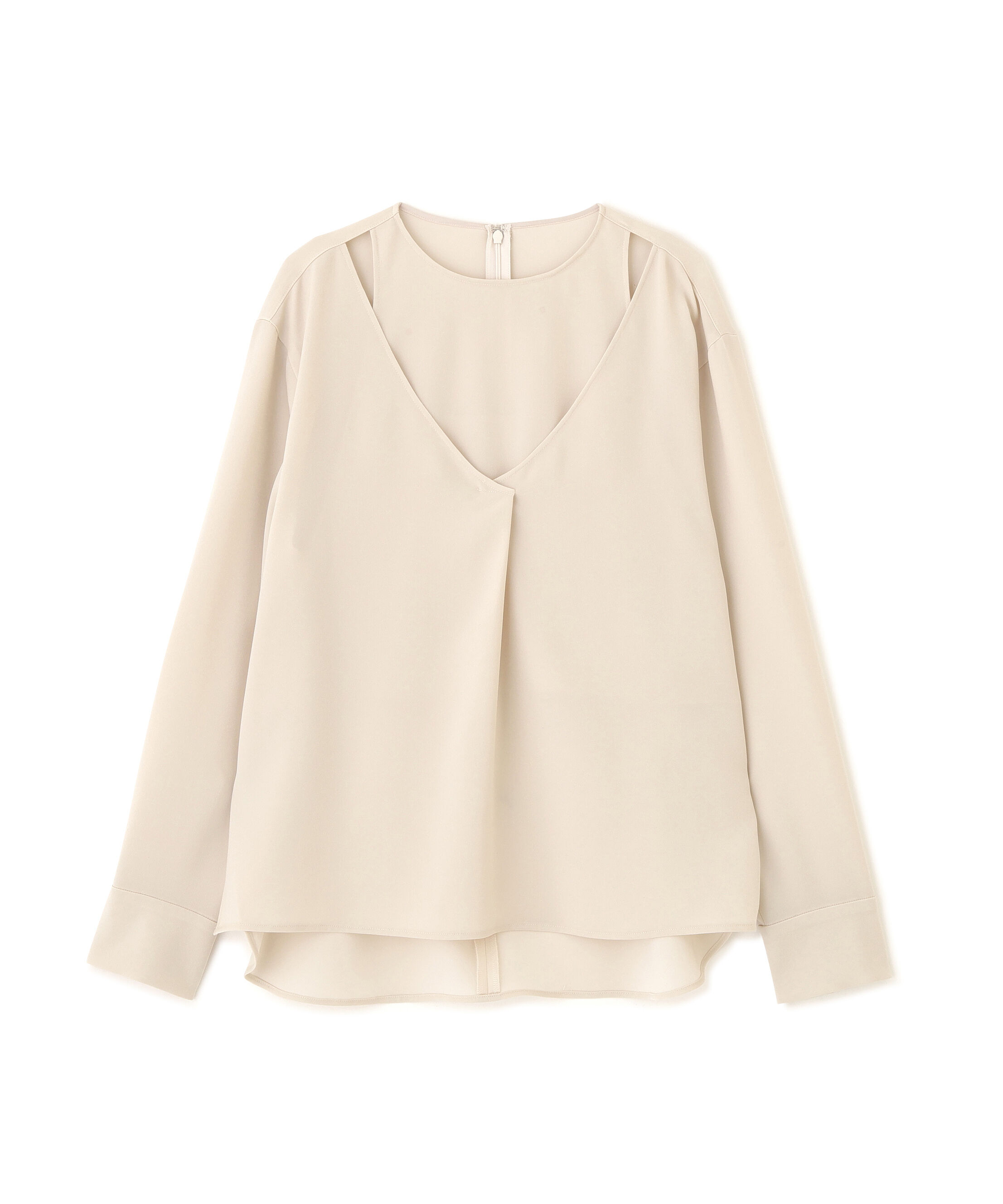  「ダブルサテンレイヤードブラウス」|シャツ・ブラウス|