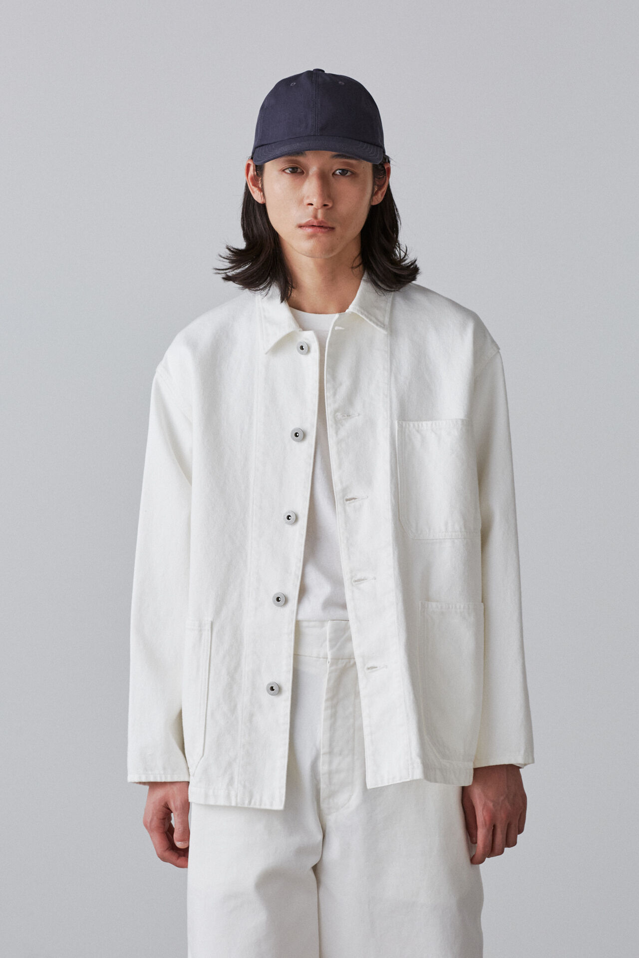 YLEVE 「Ｙ / 12.5oz ORGANIC COTTON DENIM BZ」|ブルゾン・スタジャン|ホワイト