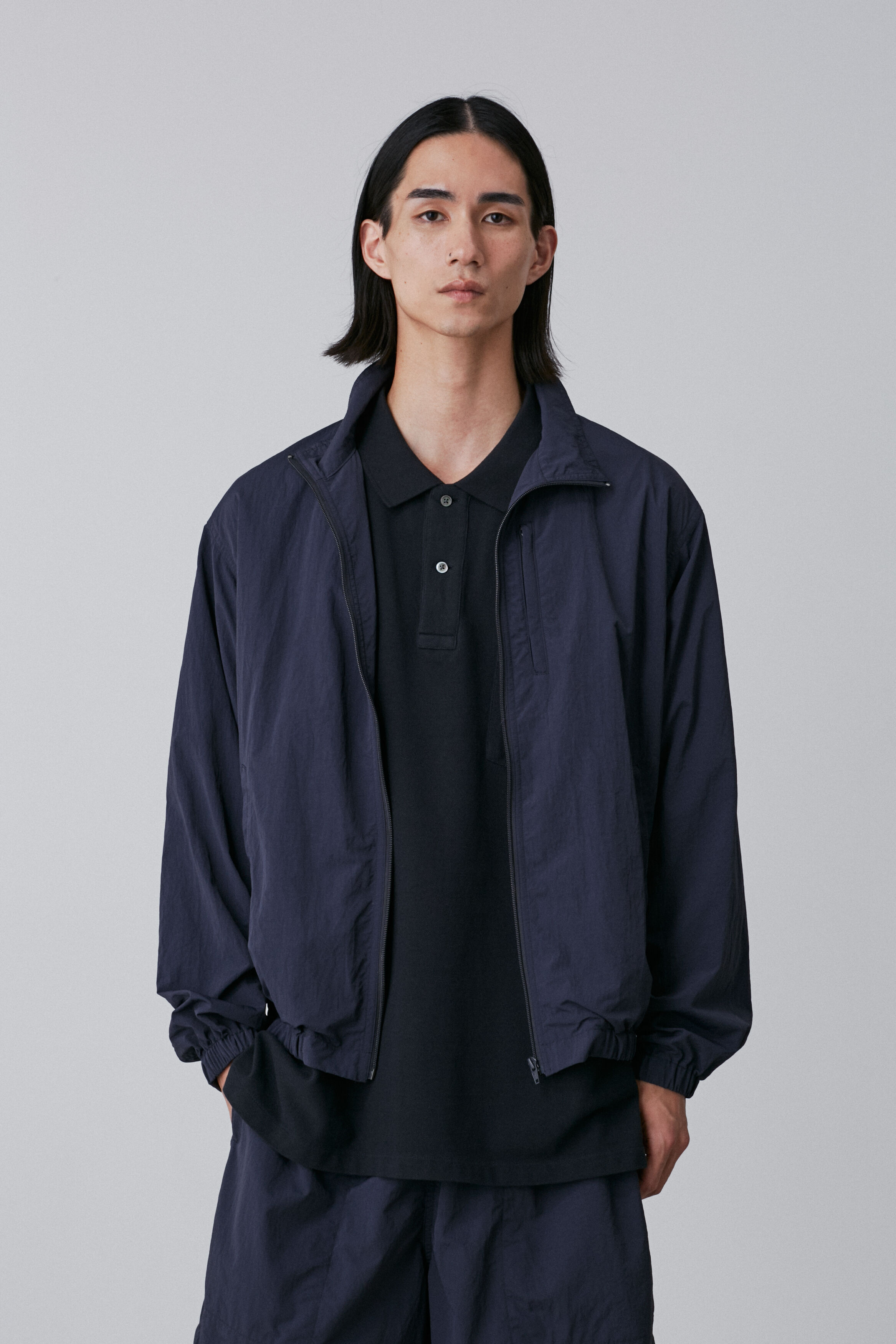 YLEVE 「Ｙ / RECYCLE NYLON MIX TAFFETA BLOUSON」|ブルゾン・スタジャン|ネイビー