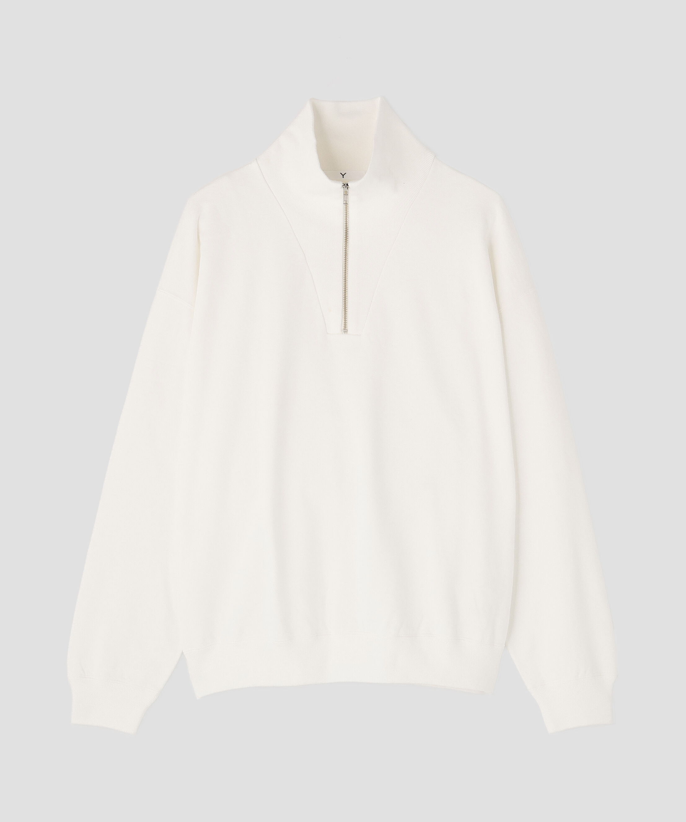 YLEVE 「Ｙ / ORGANIC COTTON BLEND HEAVY WEIGHT FLEECE HALF ZIP」|Tシャツ・カットソー|ホワイト