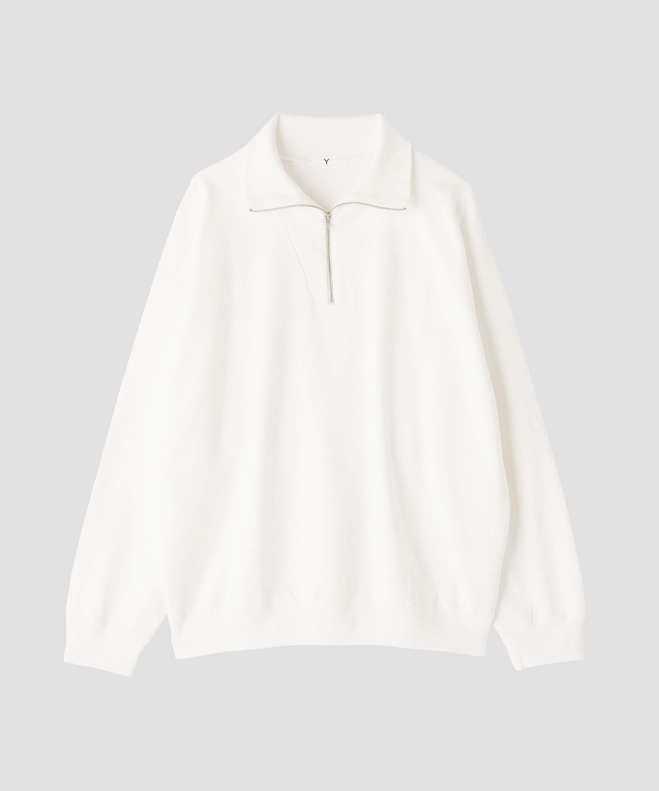 YLEVE 「Ｙ / ORGANIC COTTON BLEND HEAVY WEIGHT FLEECE HALF ZIP」|Tシャツ・カットソー|ホワイト