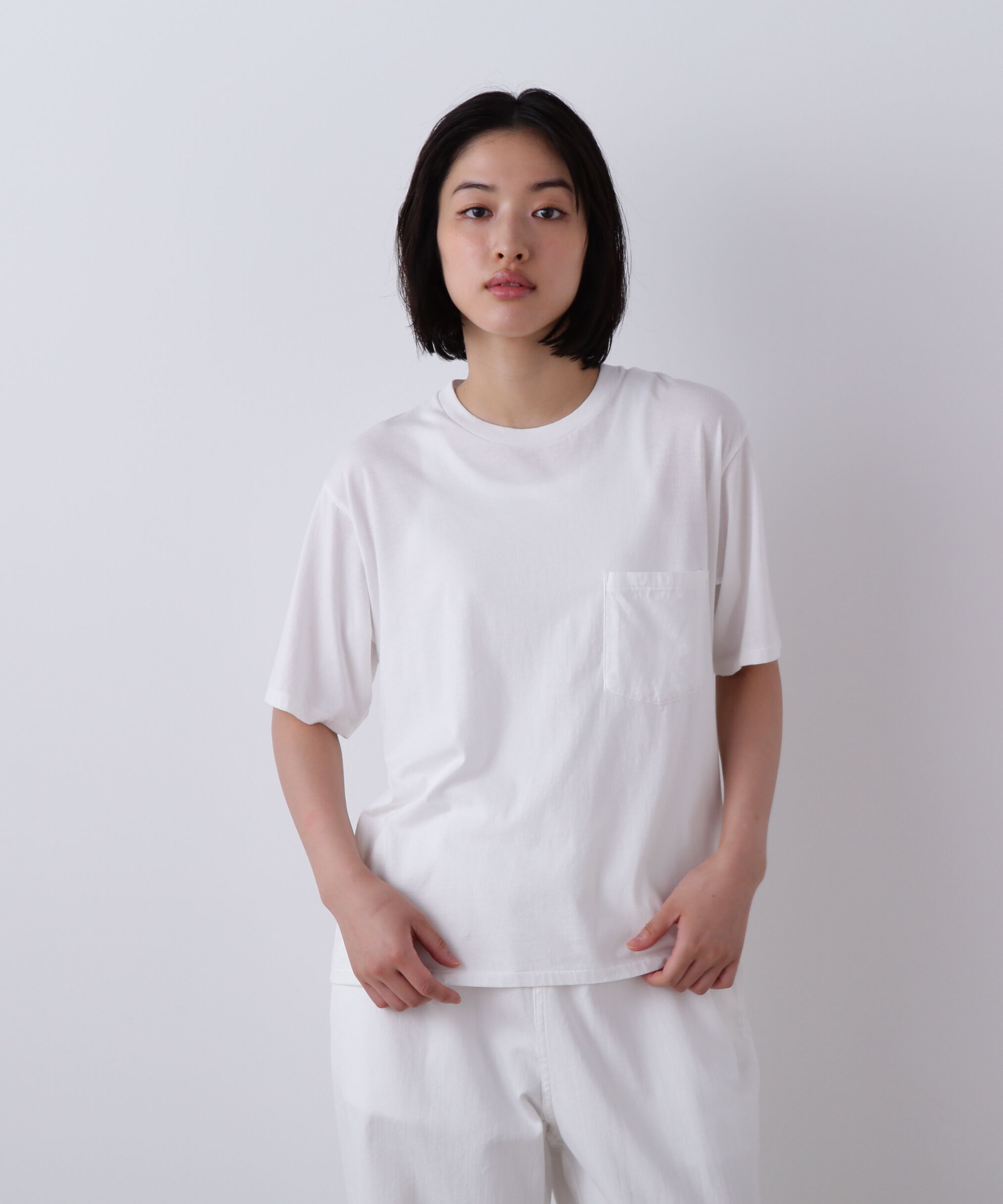 YLEVE 「Ｙ / SOFT ORGANIC COTTON JERSEY SHORT SLEEVE T-SHIRT」|Tシャツ・カットソー|ホワイト