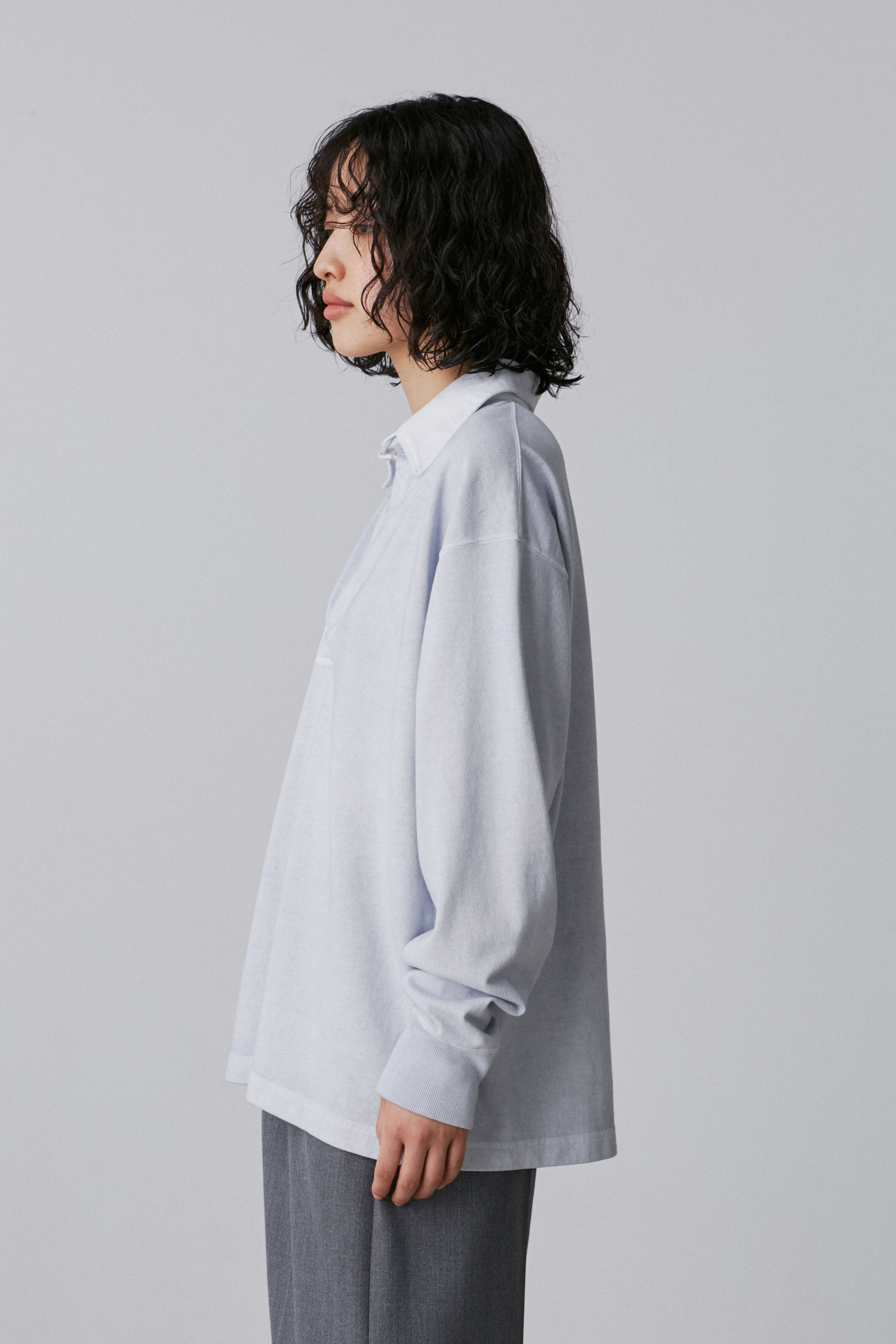 YLEVE 「YLEVE / OPEN END COTTON PIGMENT DYE SKIPPER PULL OVER」|Tシャツ・カットソー|