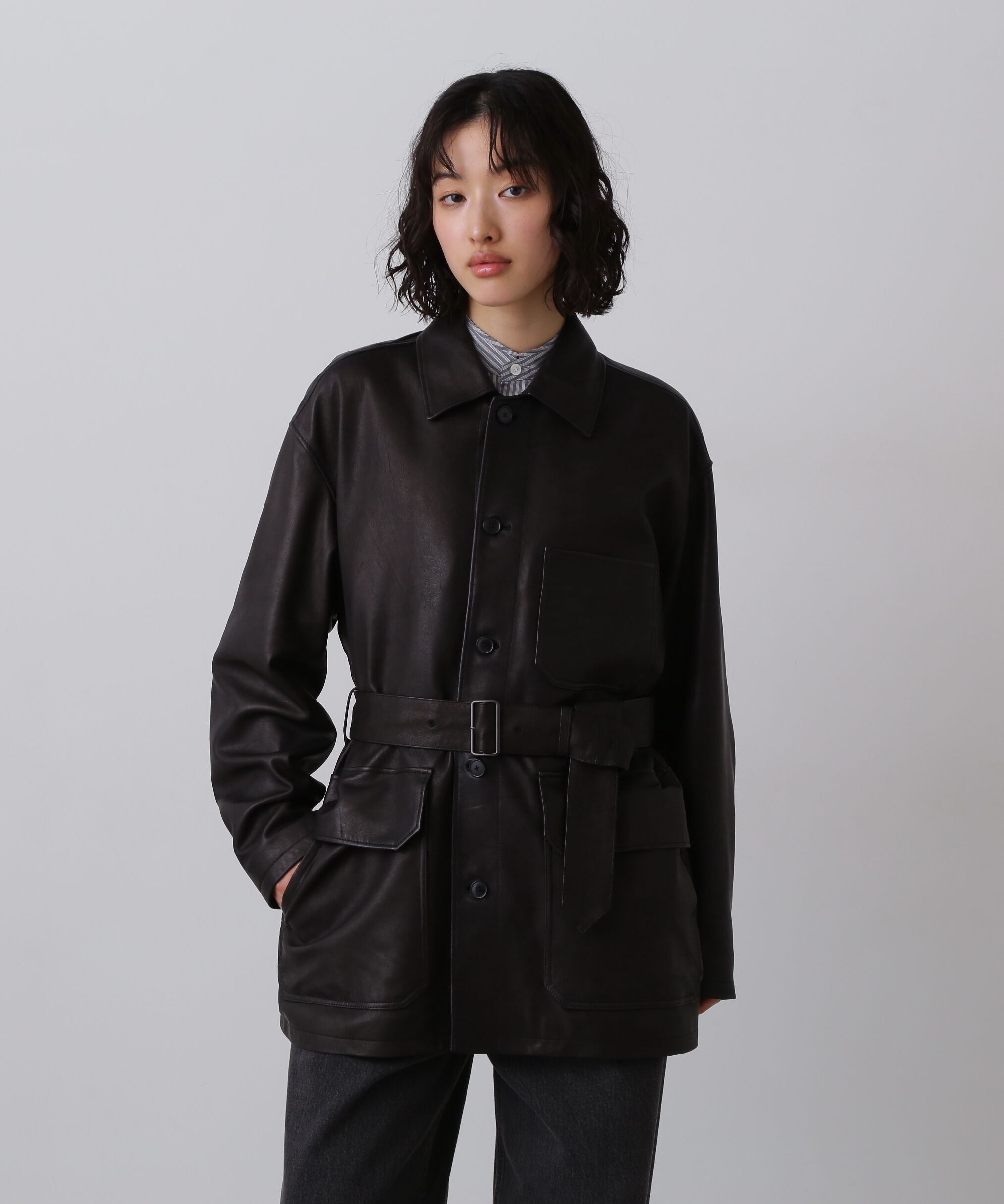 YLEVE / SHEEP LEATHER COVERALL JACKET（YLEVE ）｜ルミネの