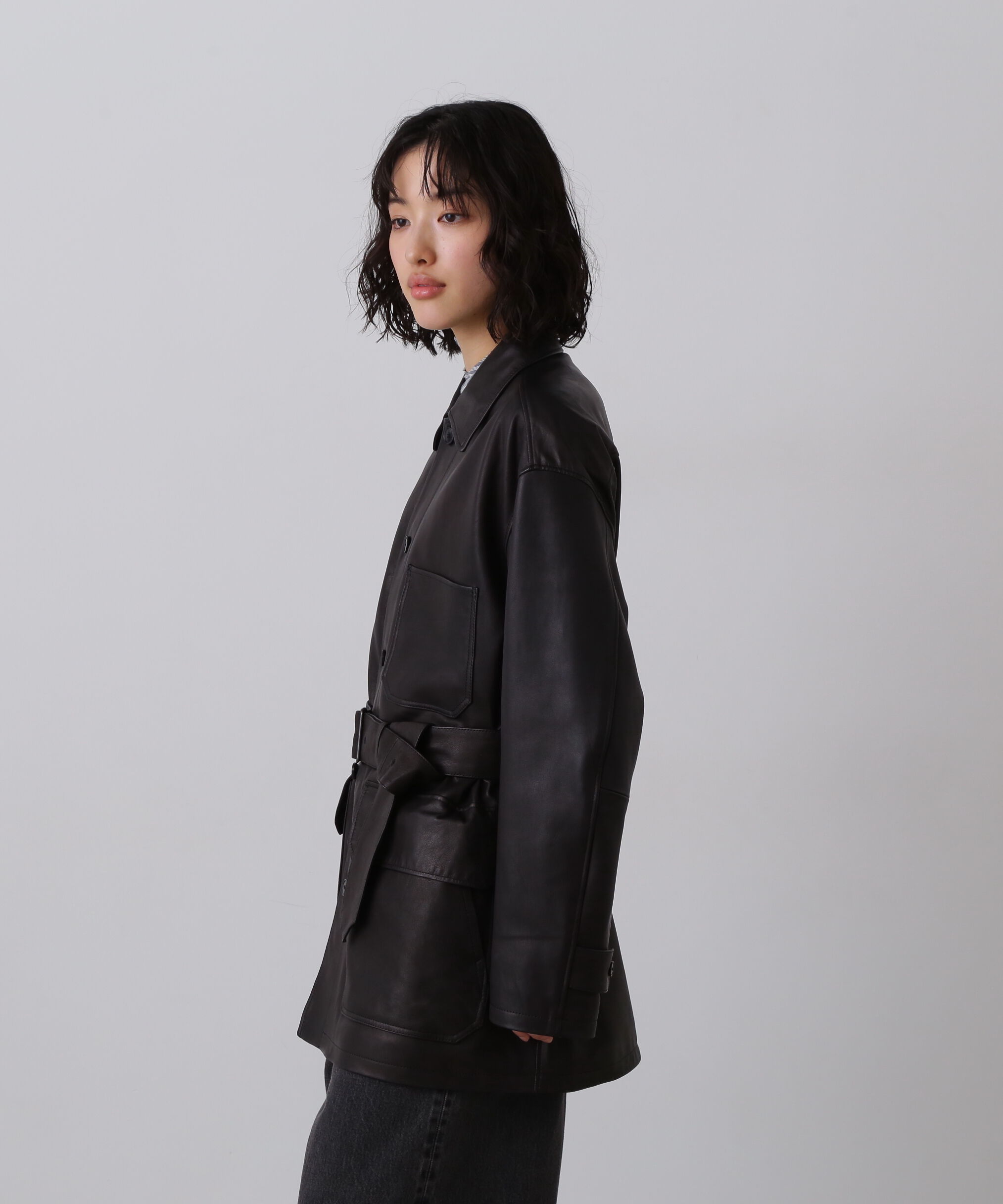 YLEVE / SHEEP LEATHER COVERALL JACKET（YLEVE ）｜ルミネの