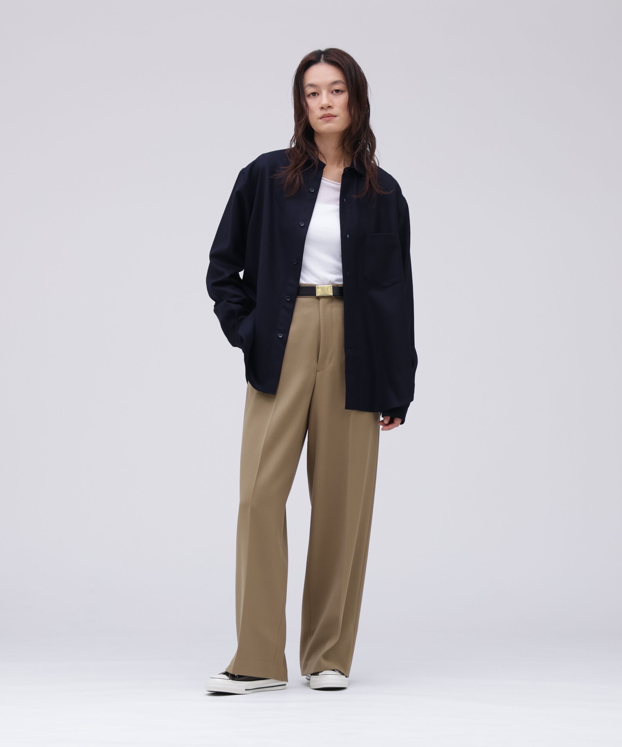 YLEVE 「YLEVE / WOOL TWILL TROUSERS」|その他|ベージュ