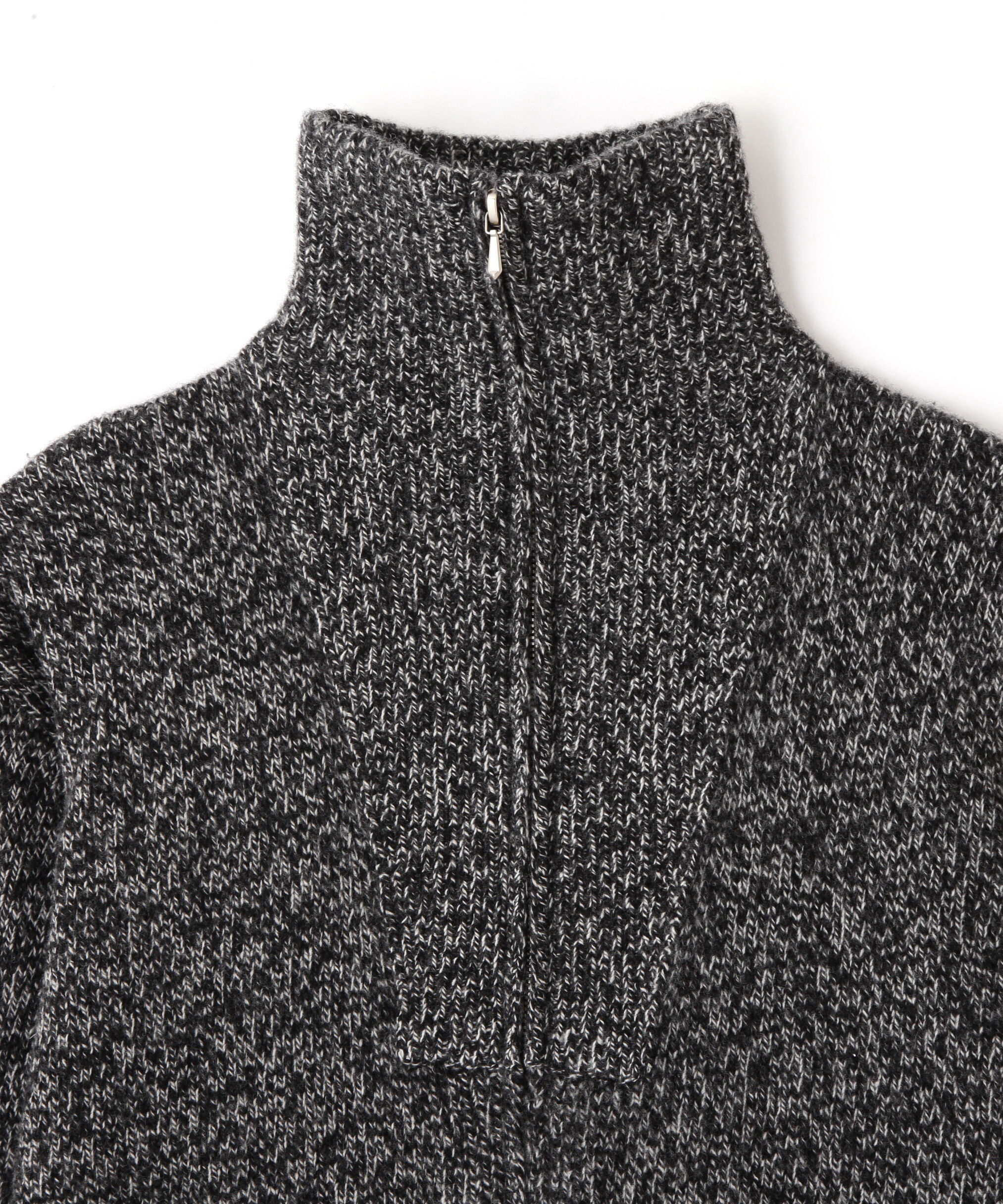 YLEVE 「YLEVE / WOOL CASHMERE MELANGE KNIT FULL ZIP PULL OVER」|ニット・セーター|