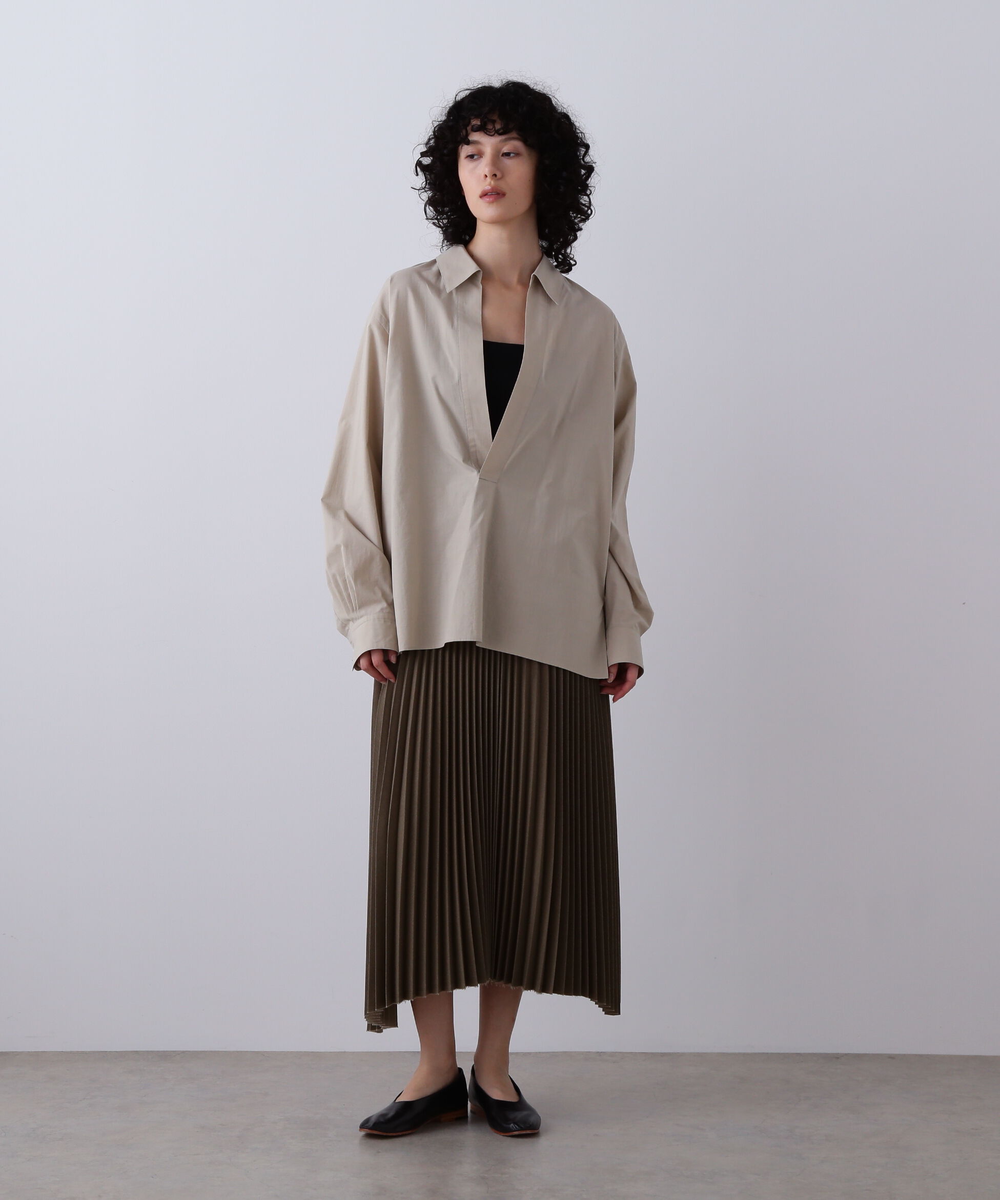 YLEVE 「YLEVE / COTTON SILK TYPEWRITER SKIPPER SHIRT」|シャツ・ブラウス|