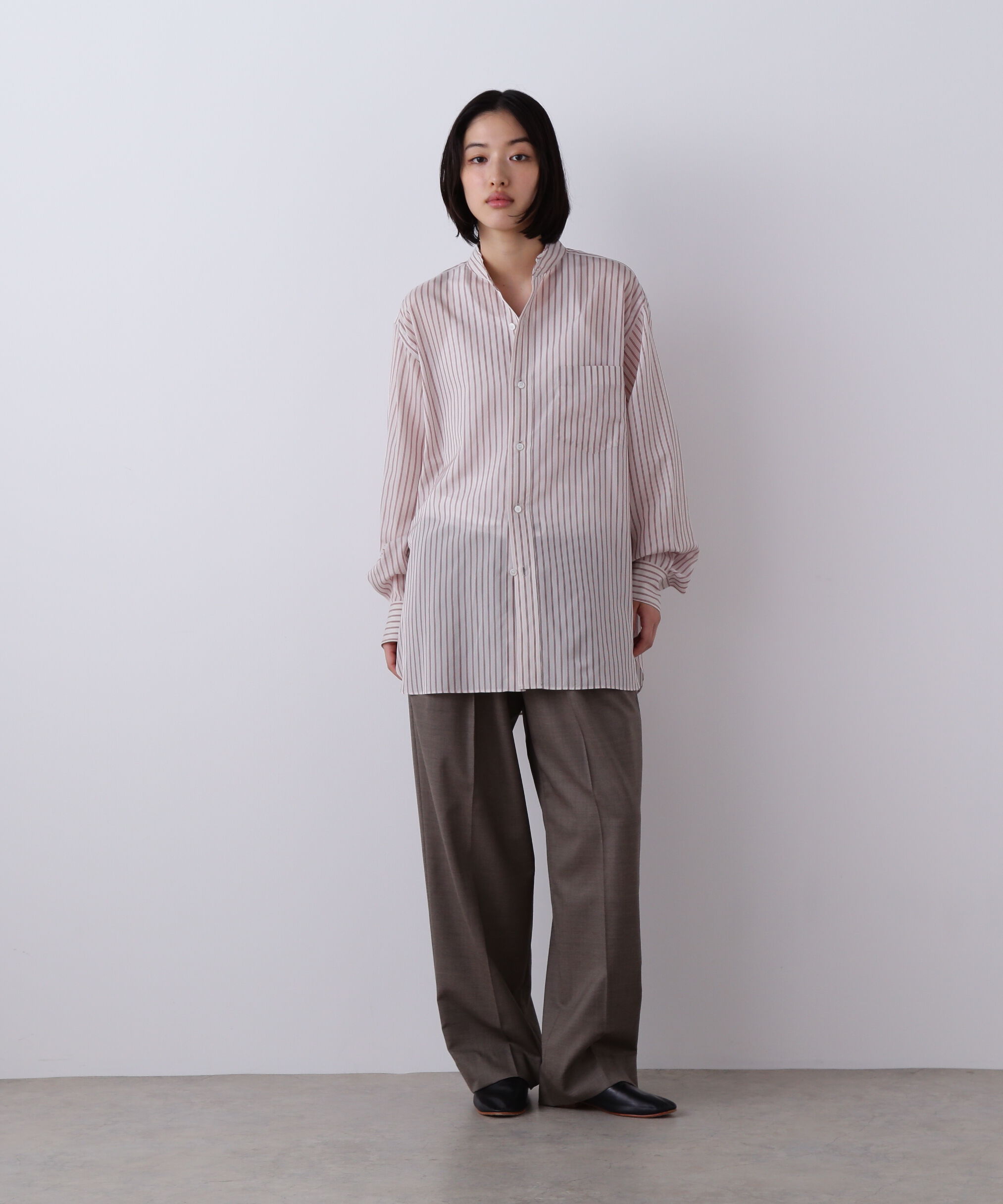 YLEVE 「YLEVE / ACETATE CUPRA STRIPE SHIRT」|シャツ・ブラウス|