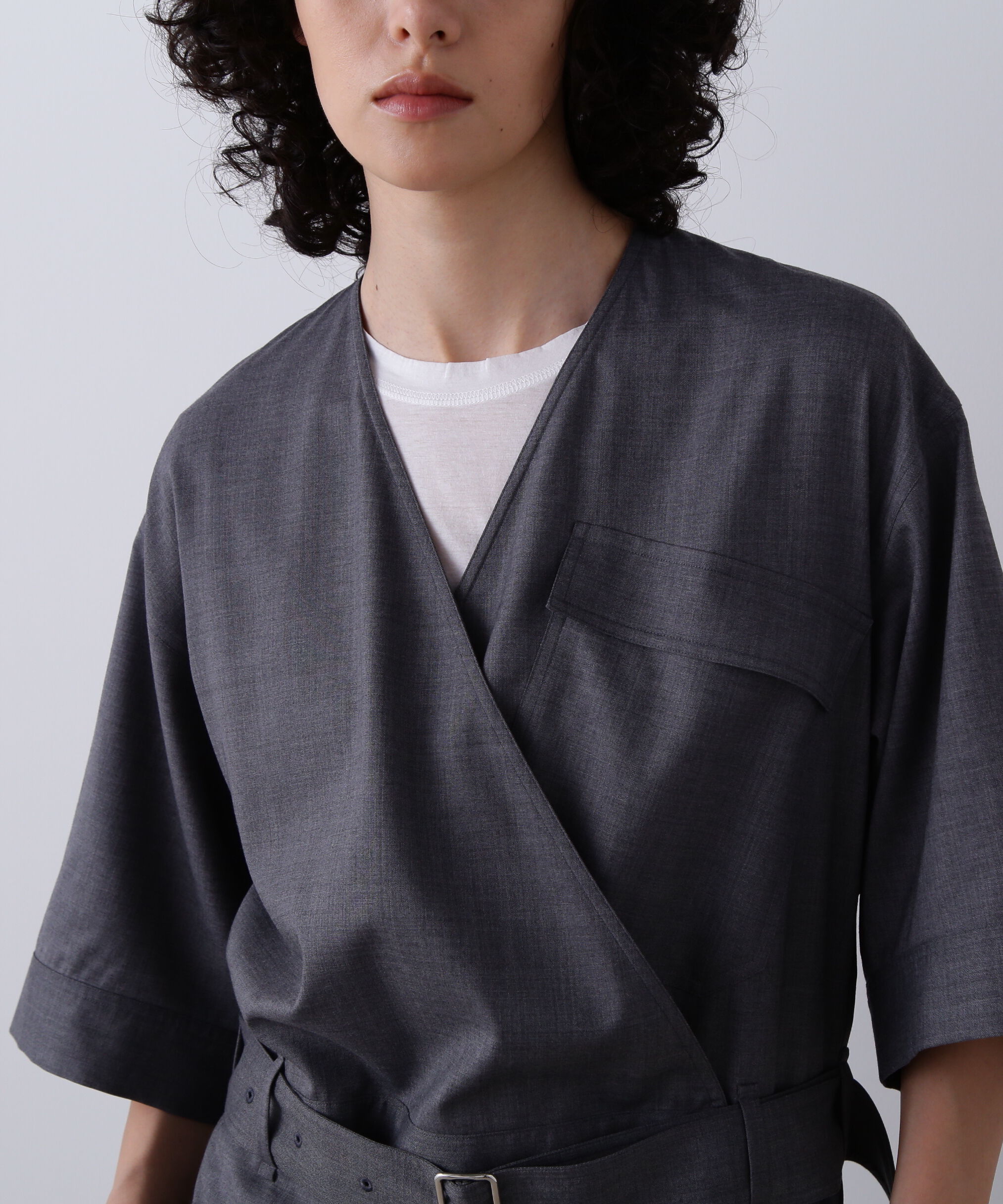 YLEVE 「YLEVE / SUPER120'S CHAMBRAY WOOL ALL IN ONE」|ワンピース|