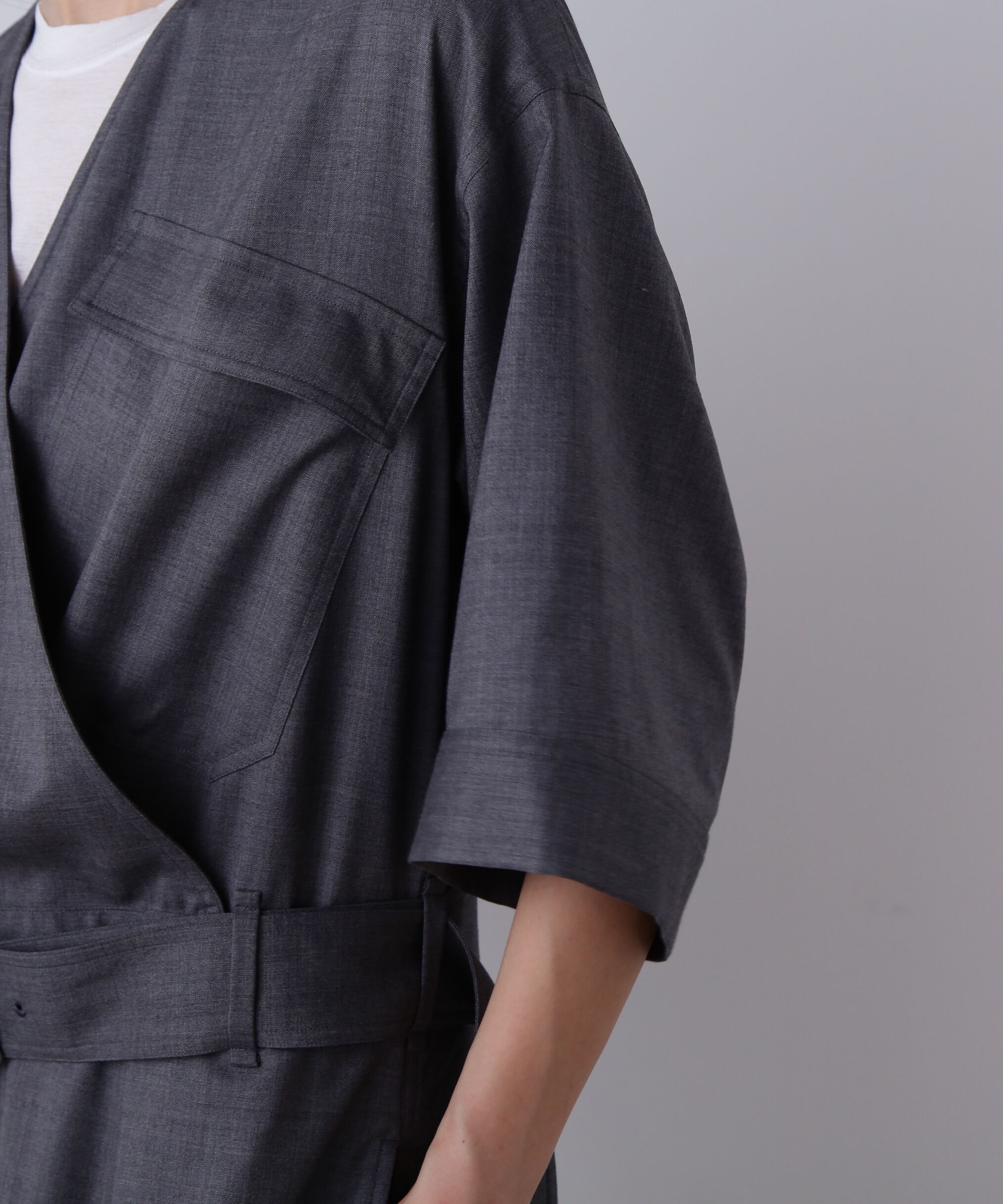 YLEVE 「YLEVE / SUPER120'S CHAMBRAY WOOL ALL IN ONE」|ワンピース|