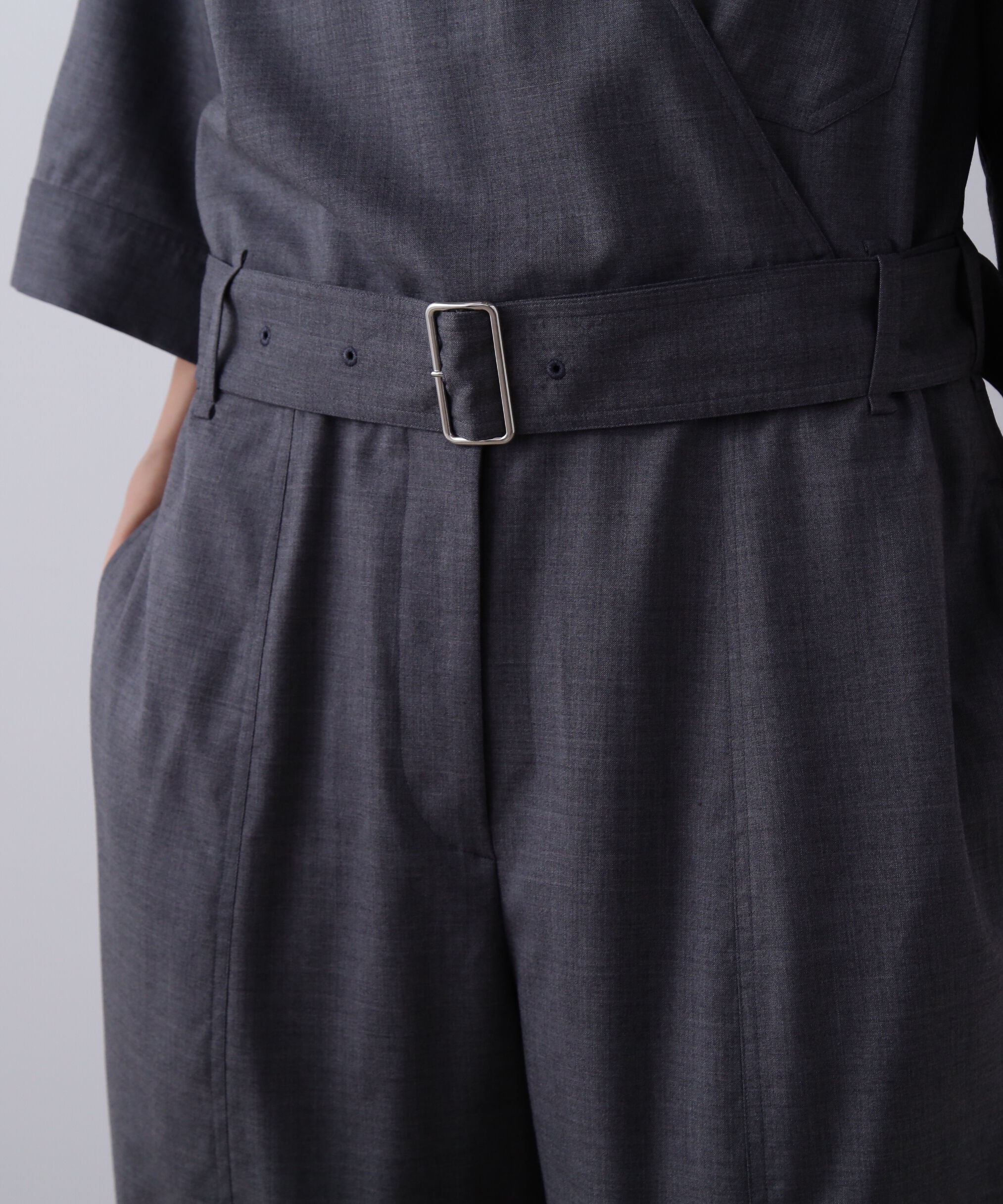 YLEVE 「YLEVE / SUPER120'S CHAMBRAY WOOL ALL IN ONE」|ワンピース|