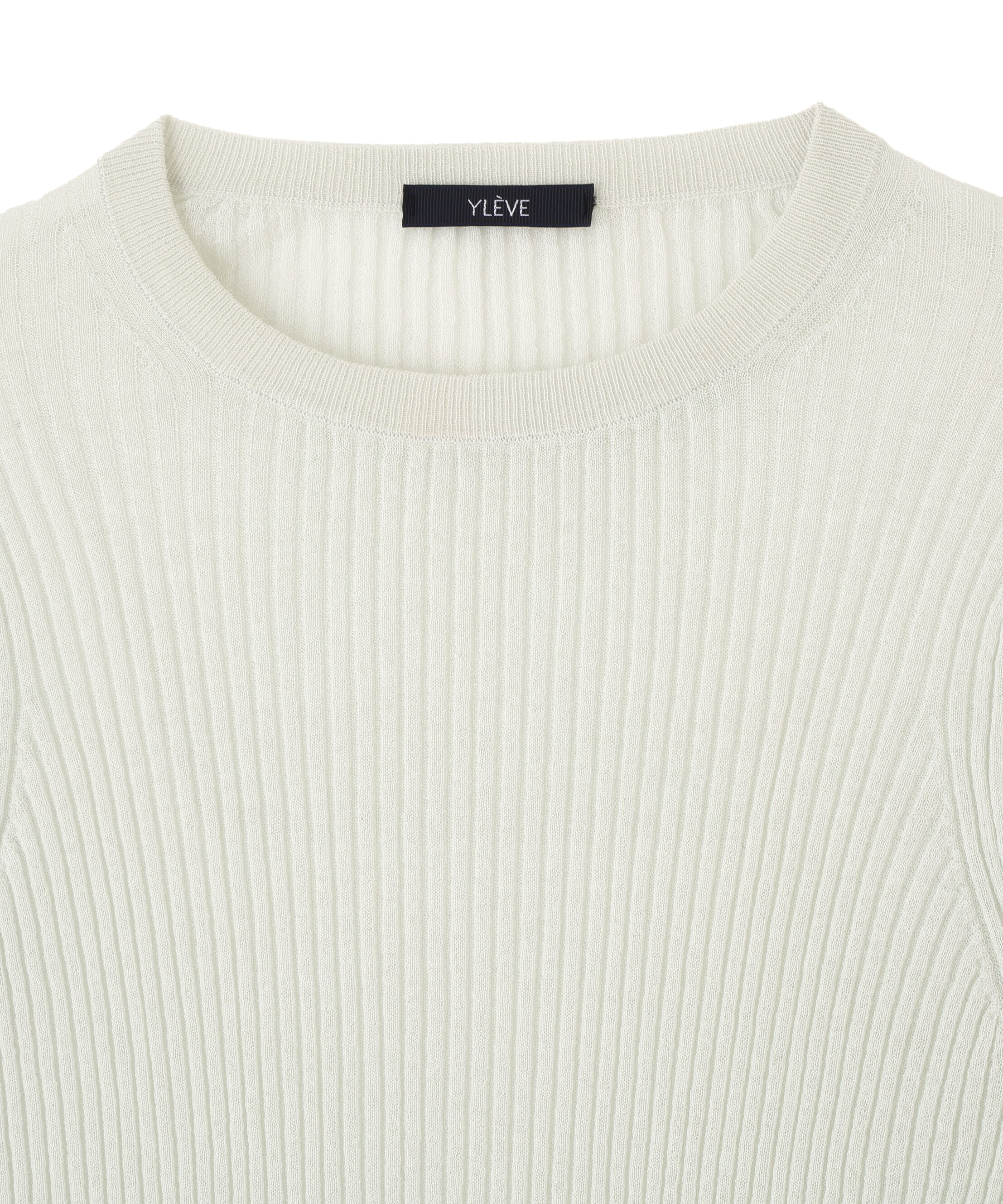 YLEVE 「YLEVE / SHEER RIB KNIT LONG SLEEVE PULLOVER」|ニット・セーター|