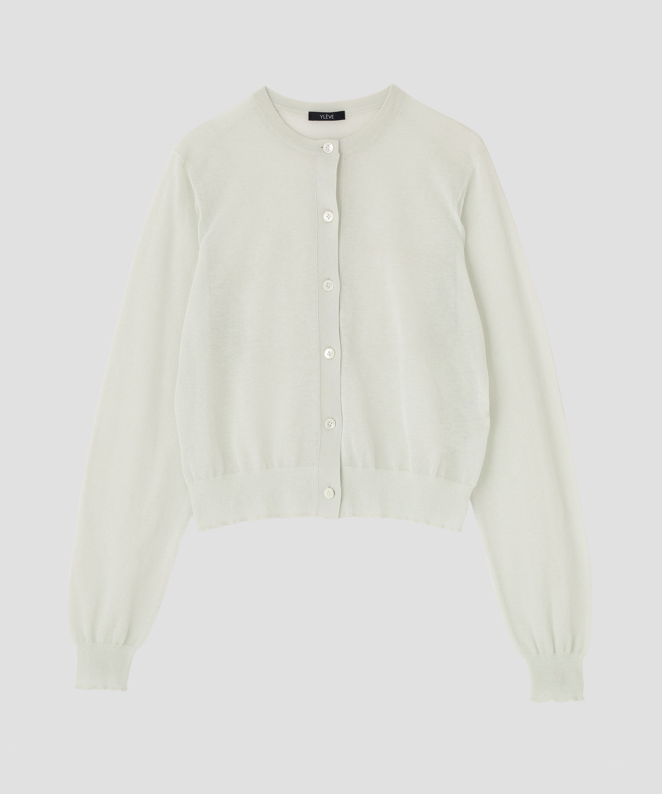 YLEVE 「YLEVE / SHEER RIB KNIT CARDIGAN」|ニット・セーター|