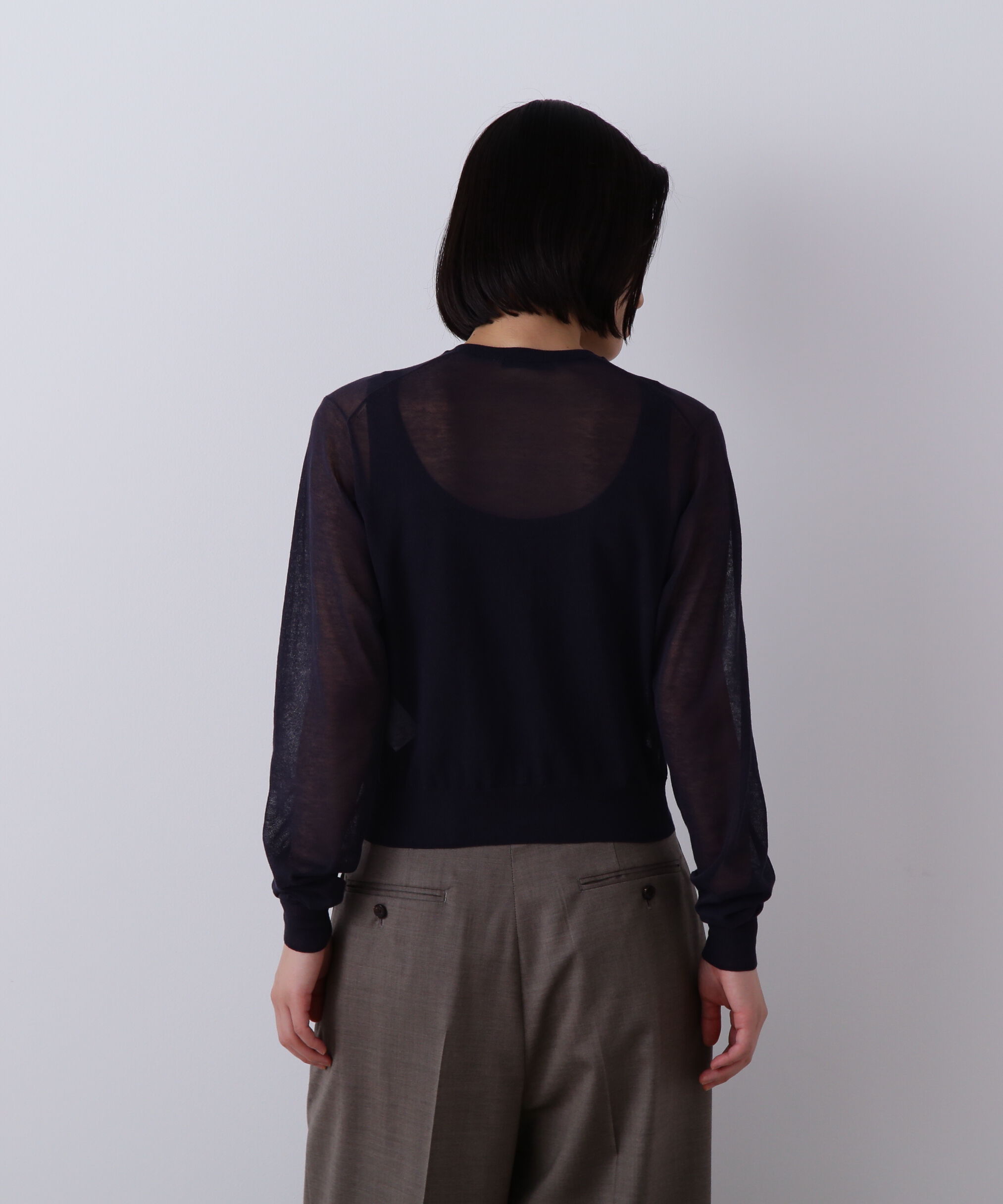 YLEVE 「YLEVE / SHEER RIB KNIT CARDIGAN」|ニット・セーター|