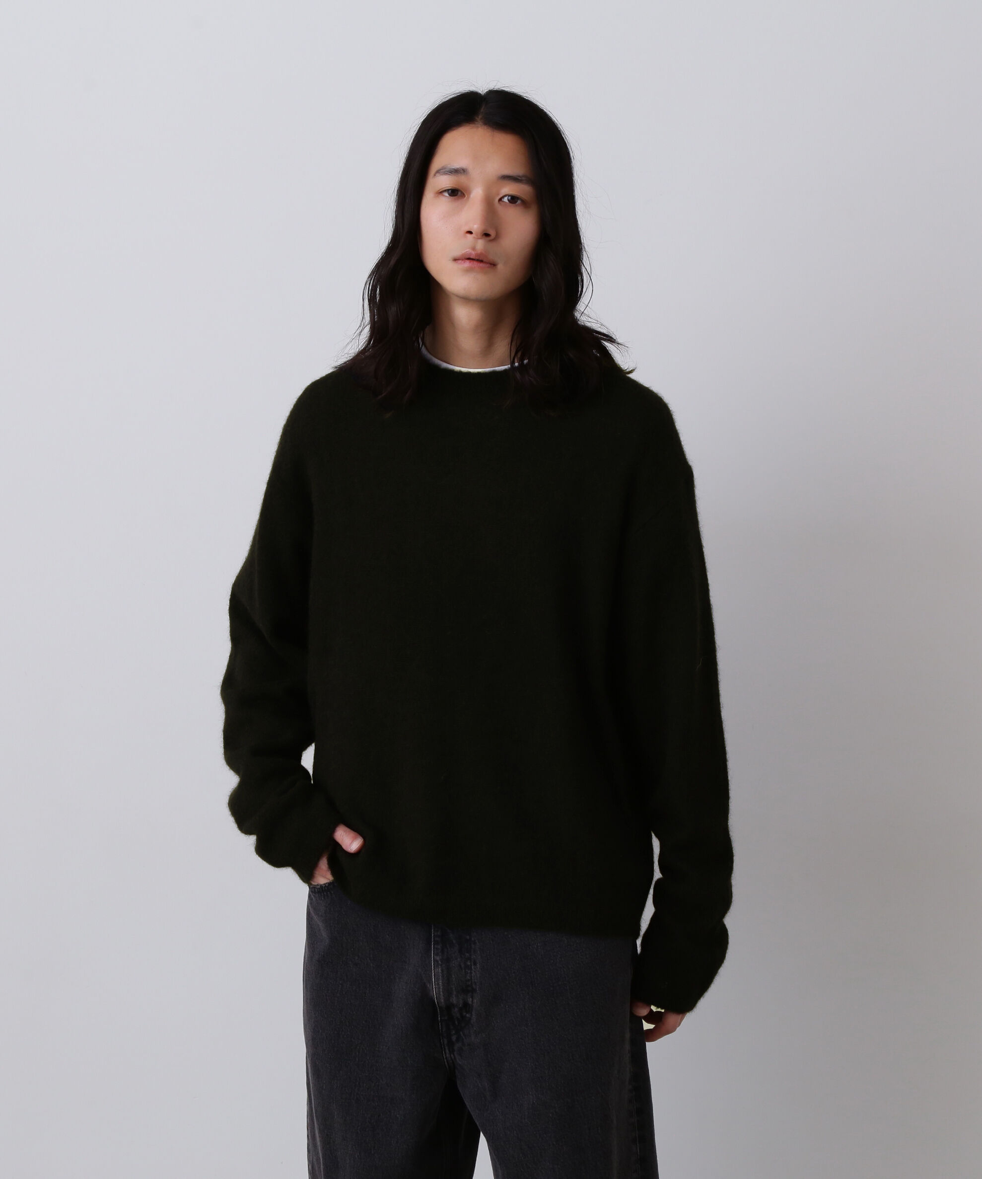 YLEVE 「YLEVE / FAIRY ALPACA KNIT PULL OVER」|ニット・セーター|ブラック