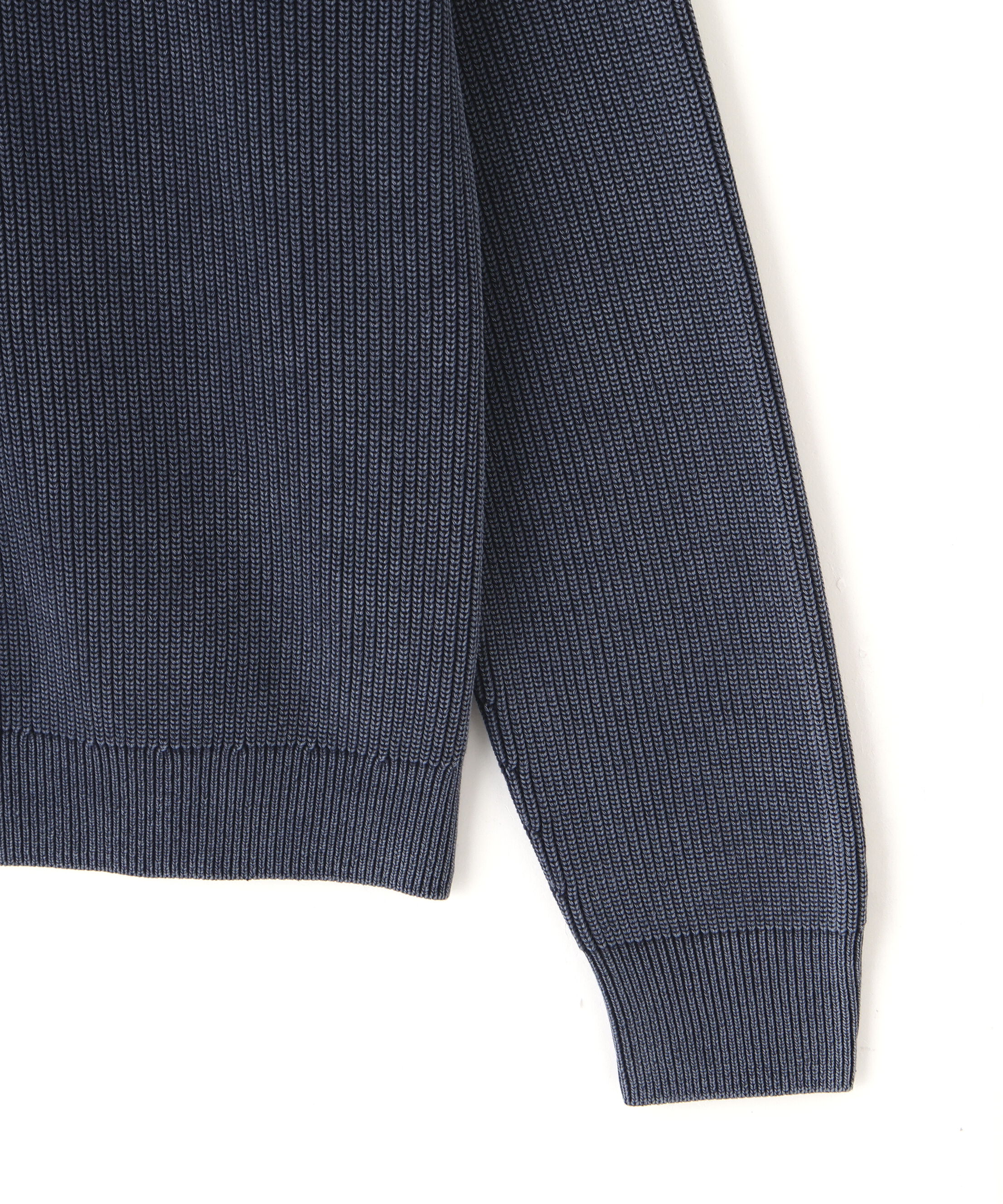 YLEVE 「YLEVE / FADED STONEWASH KNIT ZIP PULLOVER」|ニット・セーター|