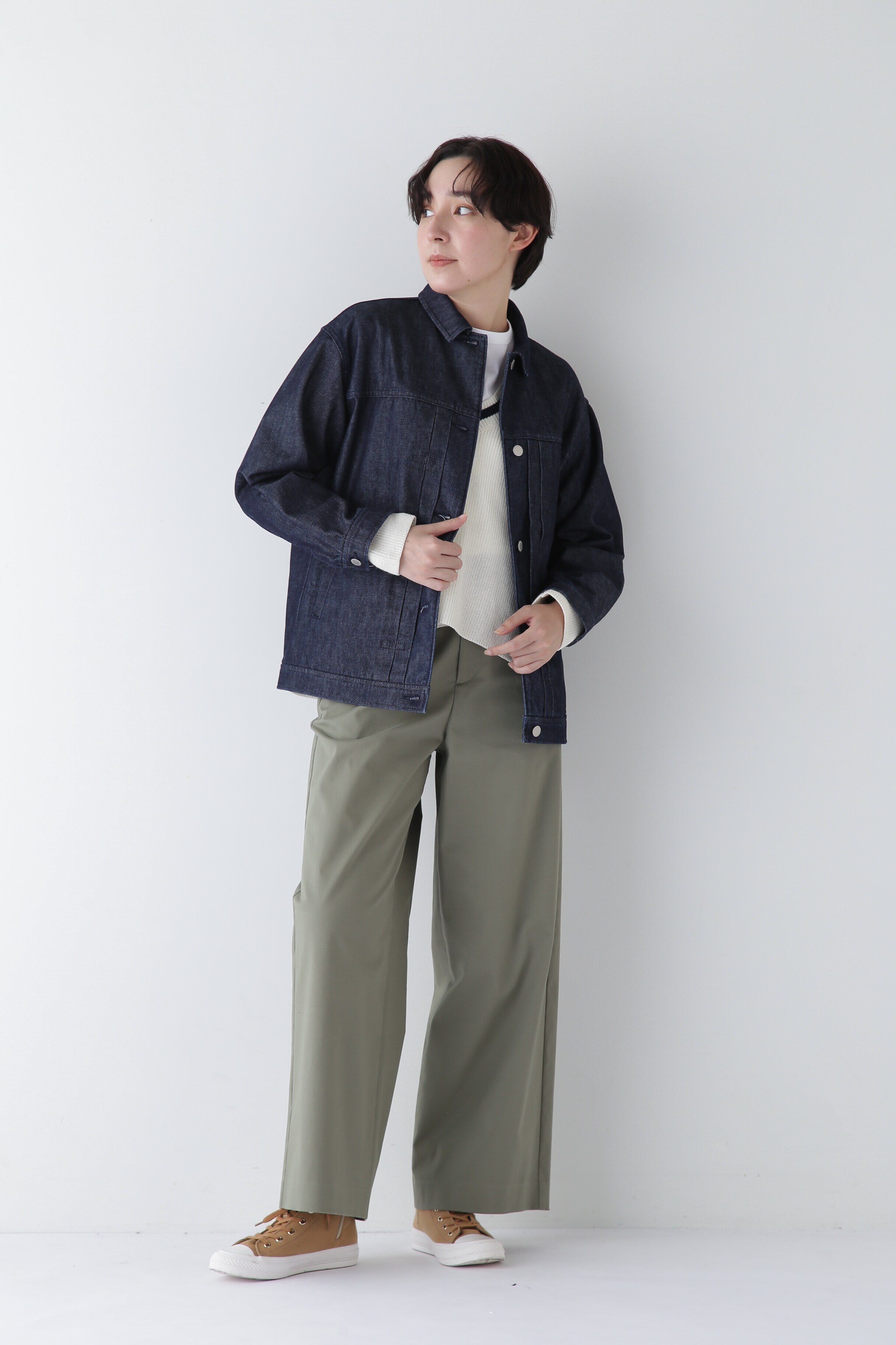  「◆【ウォッシャブル】2WAYライン入Ｖネックプルオーバー」|ニット・セーター|