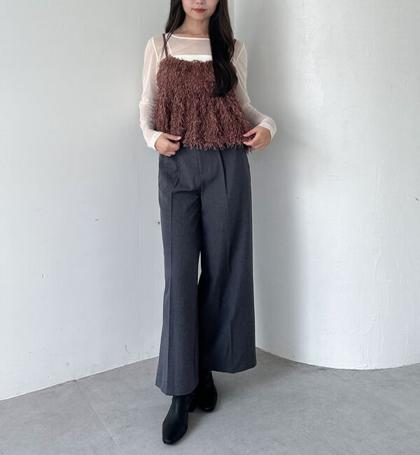 archives「ベルト付タックワイドスラックス」|チノ|