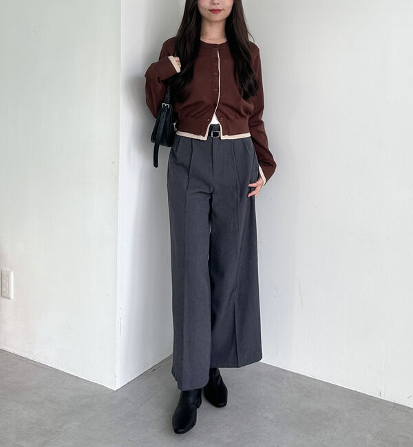 archives「ベルト付タックワイドスラックス」|チノ|