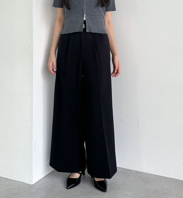 archives「ベルト付タックワイドスラックス」|チノ|