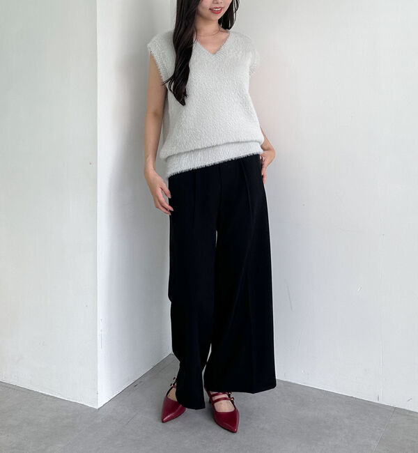 archives「ベルト付タックワイドスラックス」|チノ|