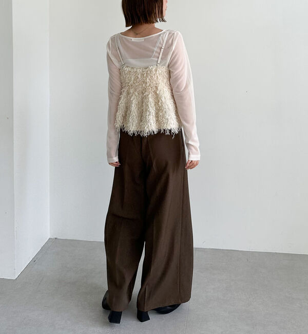 archives「ベルト付タックワイドスラックス」|チノ|