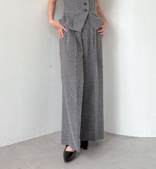 archives「【ＳＥＴＵＰ対応】タックツイードワイドスラックス」|チノ|