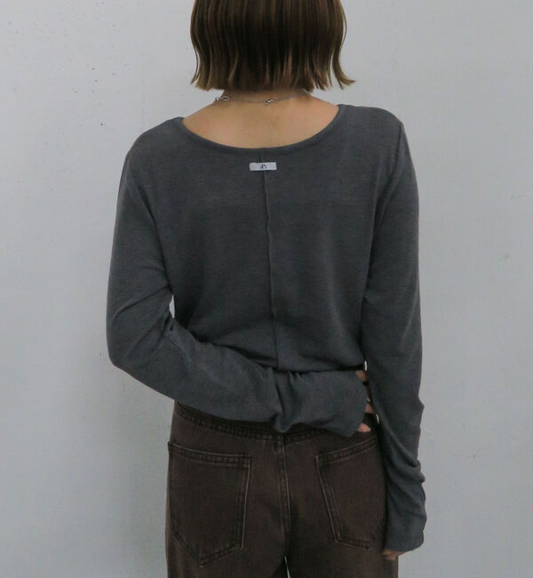 archives「シアー天竺クルーネック　ＴＯＰＳ」|Tシャツ・カットソー|GRAY