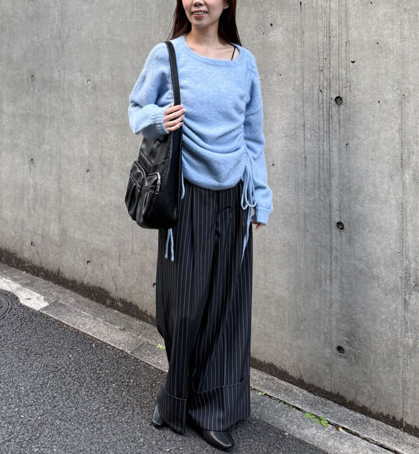 archives「ロールＵＰストライプワイドスラックス」|チノ|