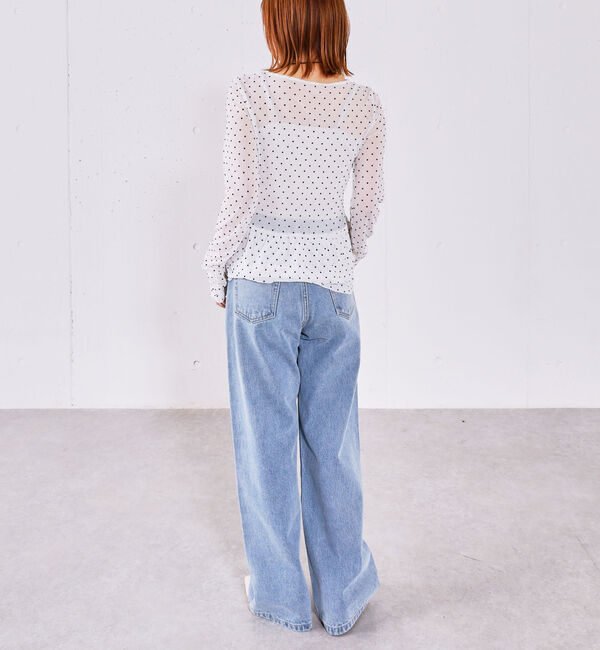 archives「ドットアソートシアーフリルカットＴＯＰＳ」|Tシャツ・カットソー|