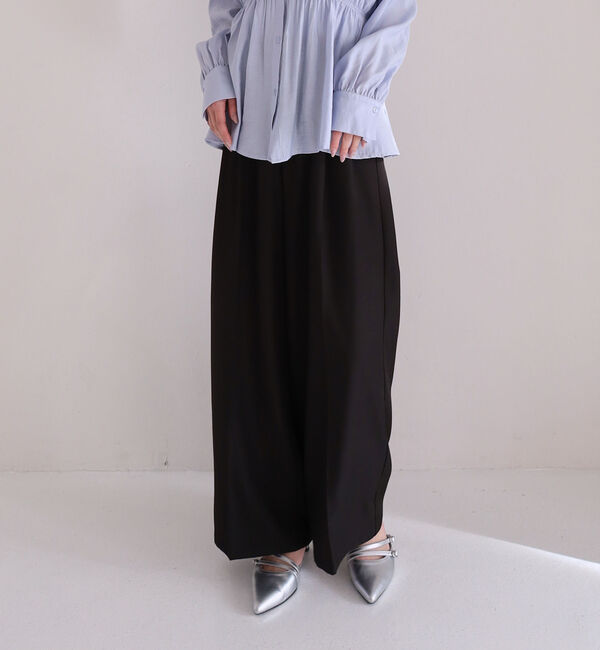 archives「【ＯＮかわ】ウォッシャブルベルト付きスラックス」|チノ|BLACK