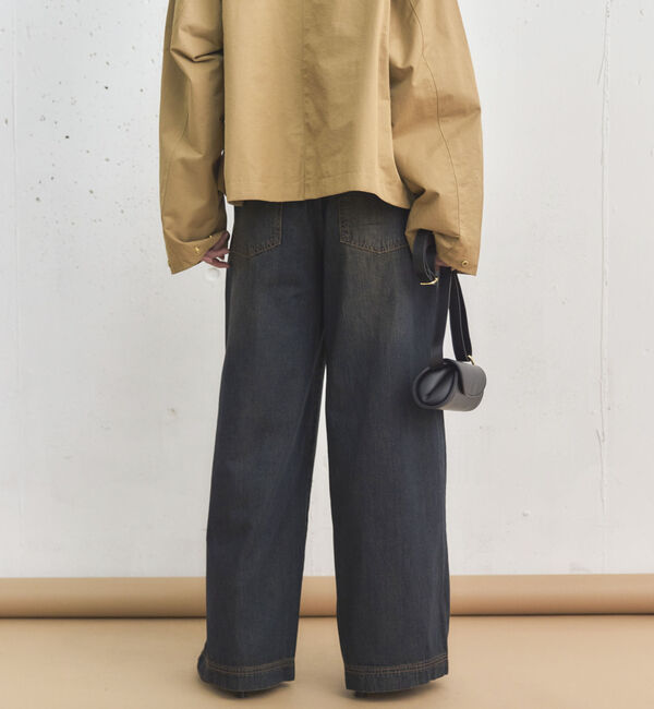 Doux archives「サイドベルトワイドデニムパンツ」|デニム|