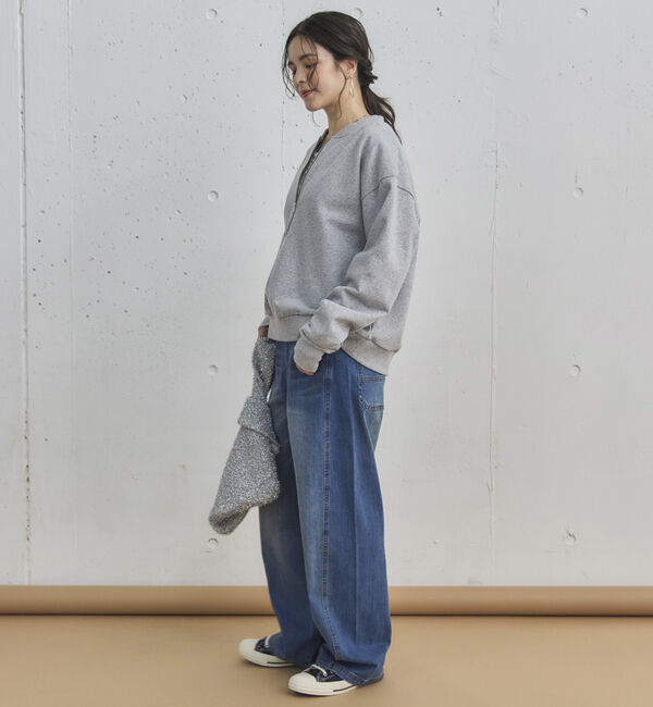 Doux archives「コクーンウエストダブルボタンデニムパンツ」|デニム|