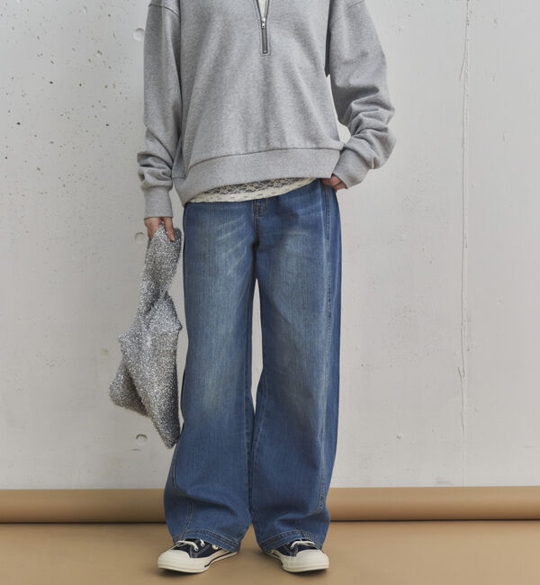 Doux archives「コクーンウエストダブルボタンデニムパンツ」|デニム|