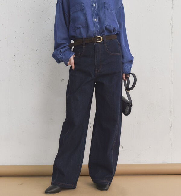 Doux archives「コクーンウエストダブルボタンデニムパンツ」|デニム|