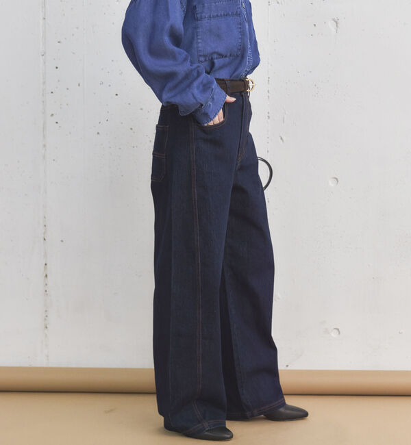 Doux archives「コクーンウエストダブルボタンデニムパンツ」|デニム|