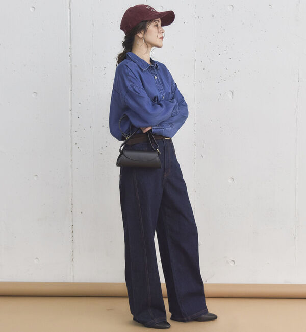 Doux archives「コクーンウエストダブルボタンデニムパンツ」|デニム|