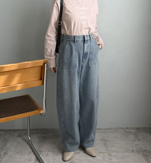 Doux archives「カーブベイカーデニムパンツ」|デニム|SAX
