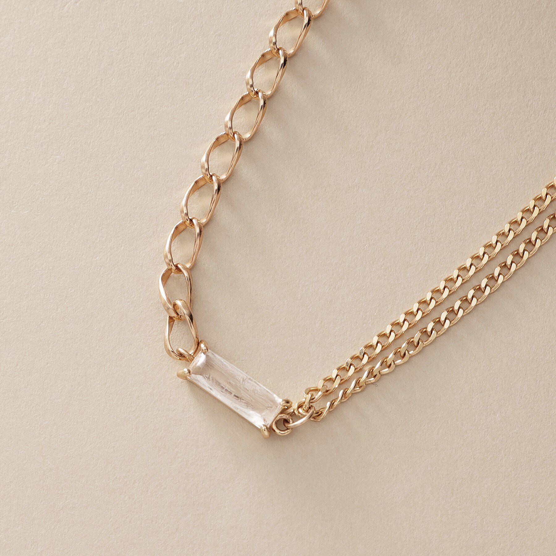 COCOSHNIK「K10クォーツ キヘイセパレート ネックレス」|ネックレス|